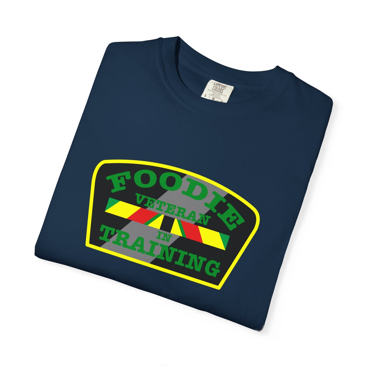 L.O.E.F Foodie Veteran IN TRAINING Unisex Tee Shirt (Green)