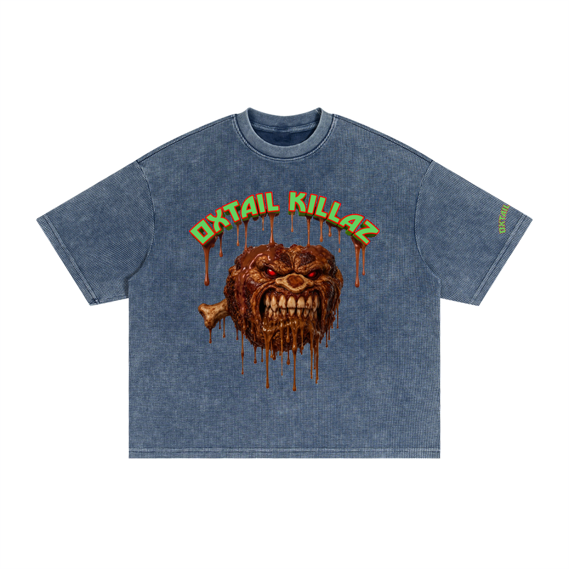 L.O.E.F. Life Oxtail Killaz Textured Waffle Washed Boxy T-Shirt