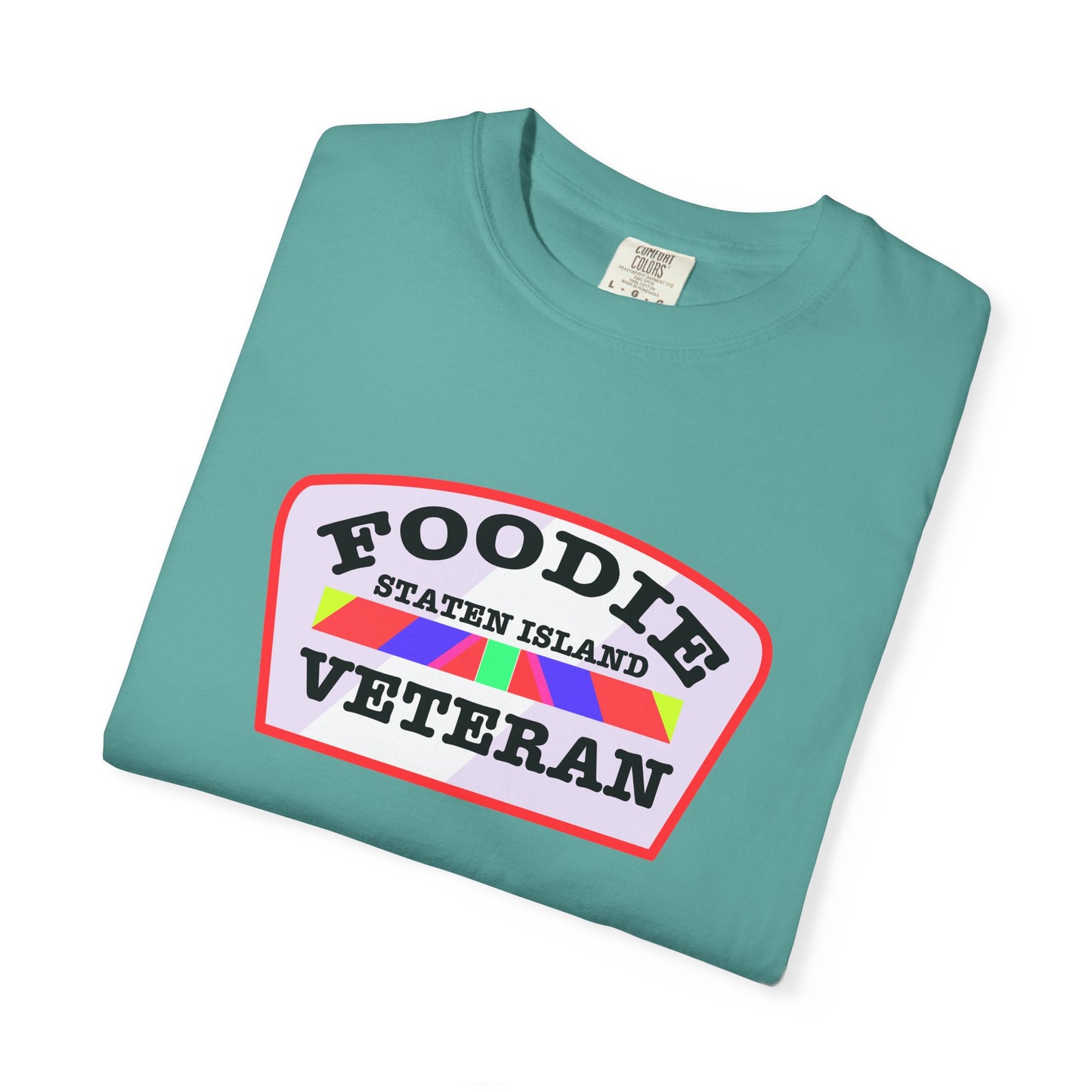 L.O.E.F Foodie Veteran STATEN ISLAND Unisex Tee Shirt (Soft Pink)