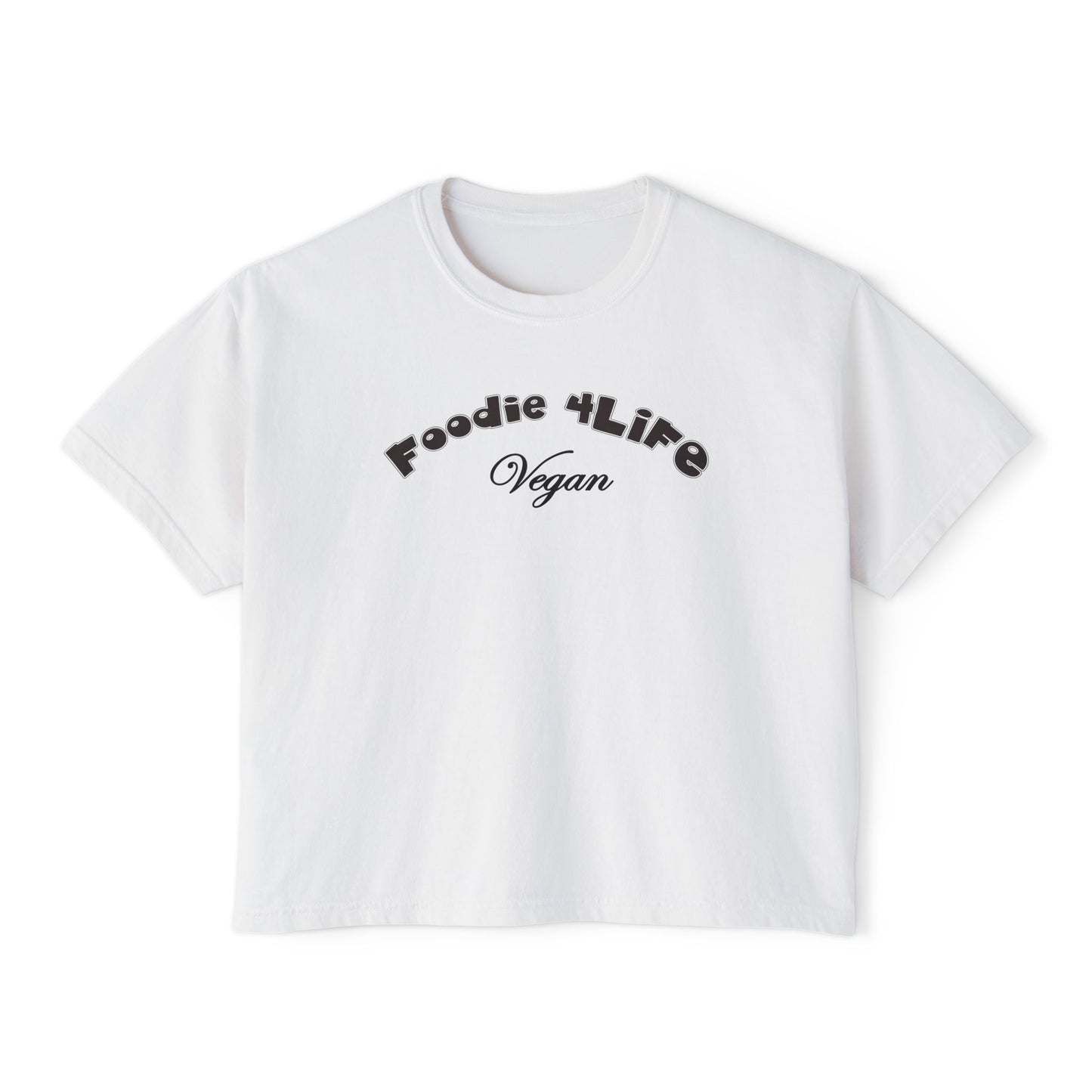 L.O.E.F Foodie 4Life Vegan Boxy Tee (Black)