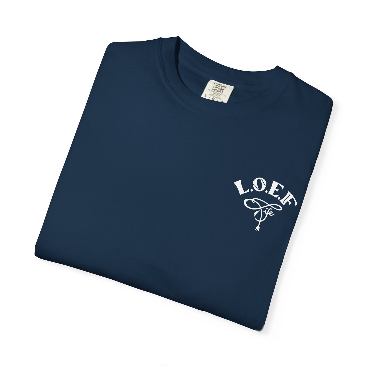 L.O.E.F LIFESTYLE OF EVERYDAY FOODIES Unisex Tee Shirt (White)