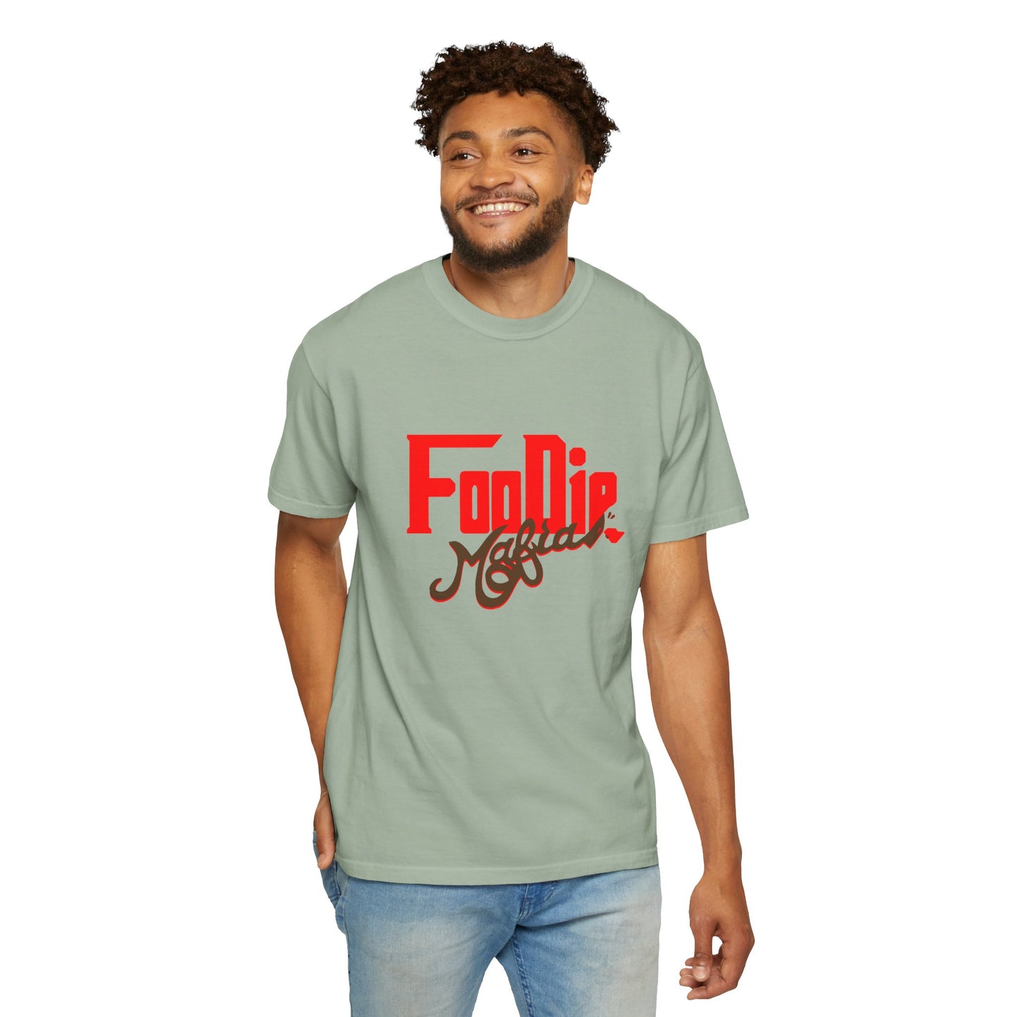 L.O.E.F Red Foodie Mafia Unisex Tee Shirt (Dark Brown)