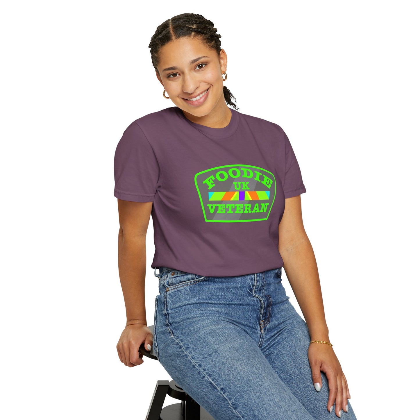 L.O.E.F Foodie Veteran UK Unisex Tee Shirt (Neon Green)