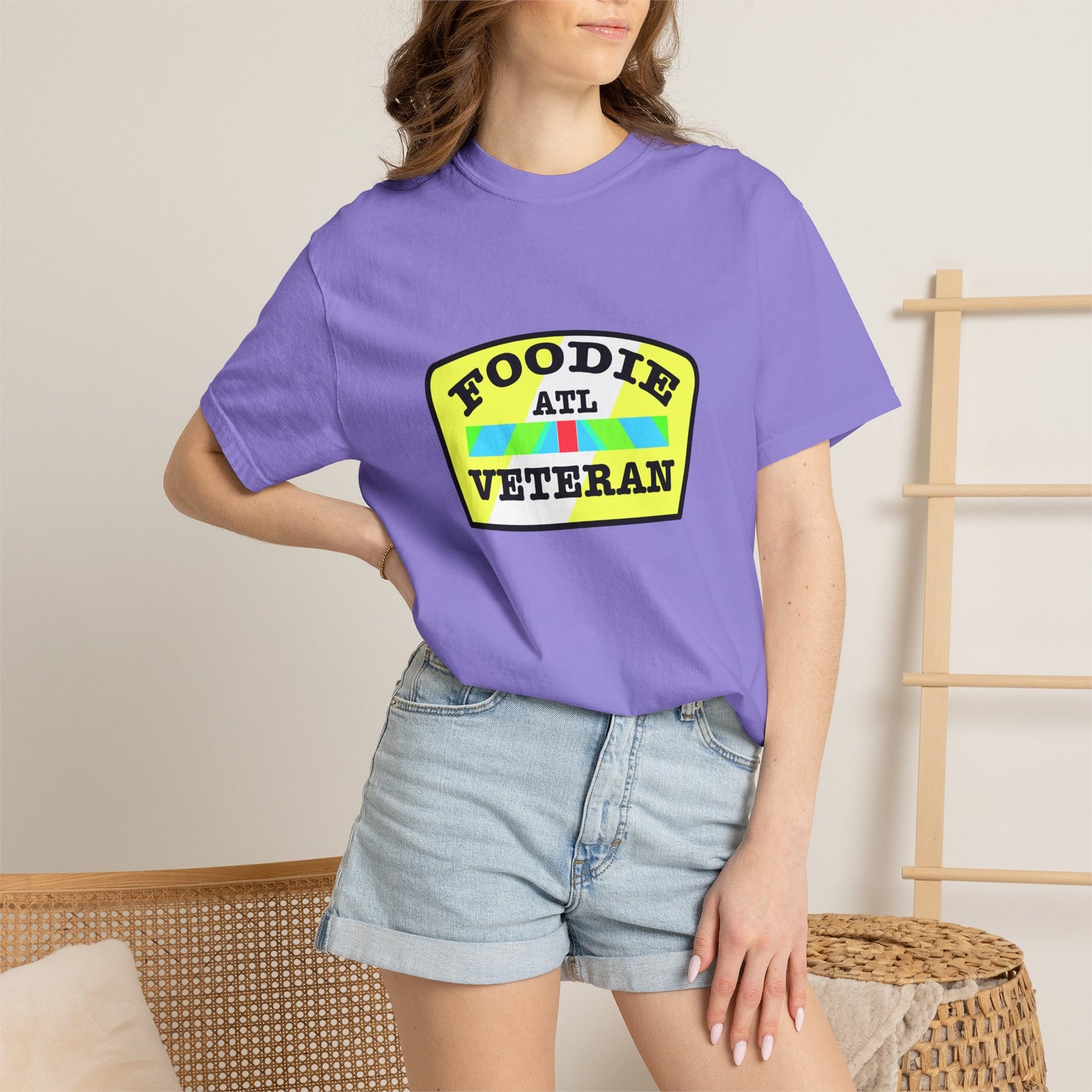 L.O.E.F Foodie Veteran ATL Unisex Tee Shirt (Yellow and Black)