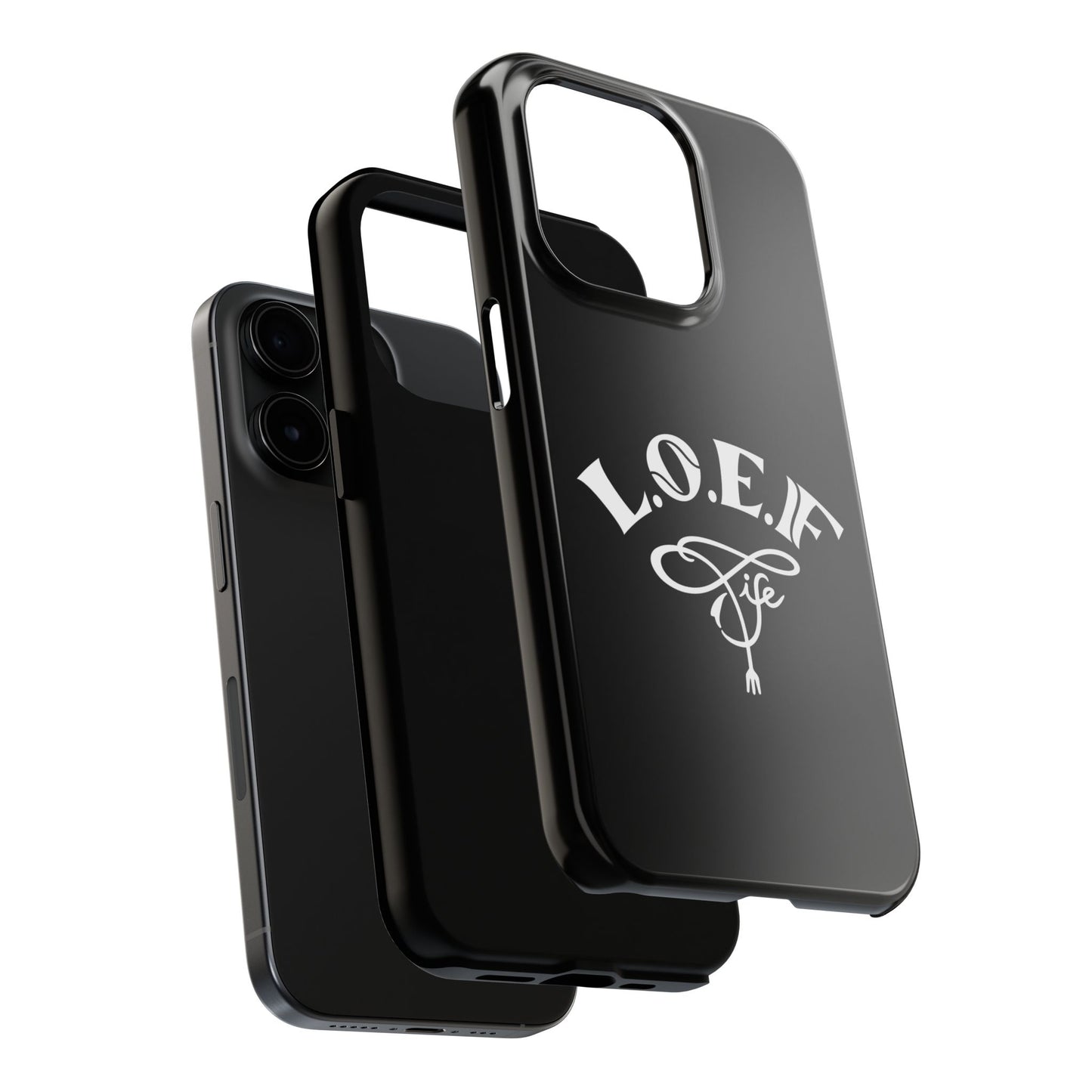 L.O.E.F Black Glossy Protective Phone Case