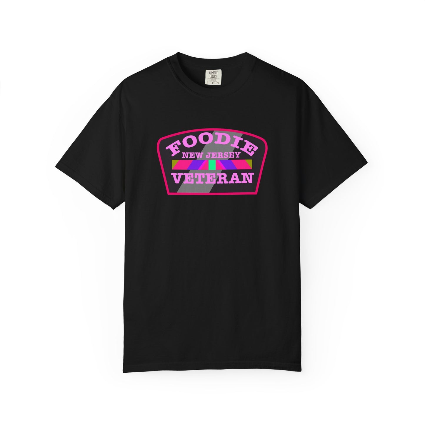 L.O.E.F Foodie Veteran NEW JERSEY Unisex Tee Shirt (Pink)