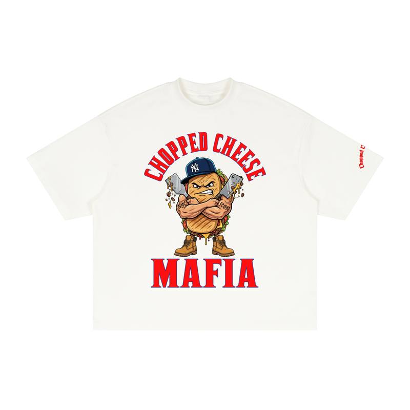 L.O.E.F. Life Chopped Cheese Textured Waffle Washed Boxy T-Shirt