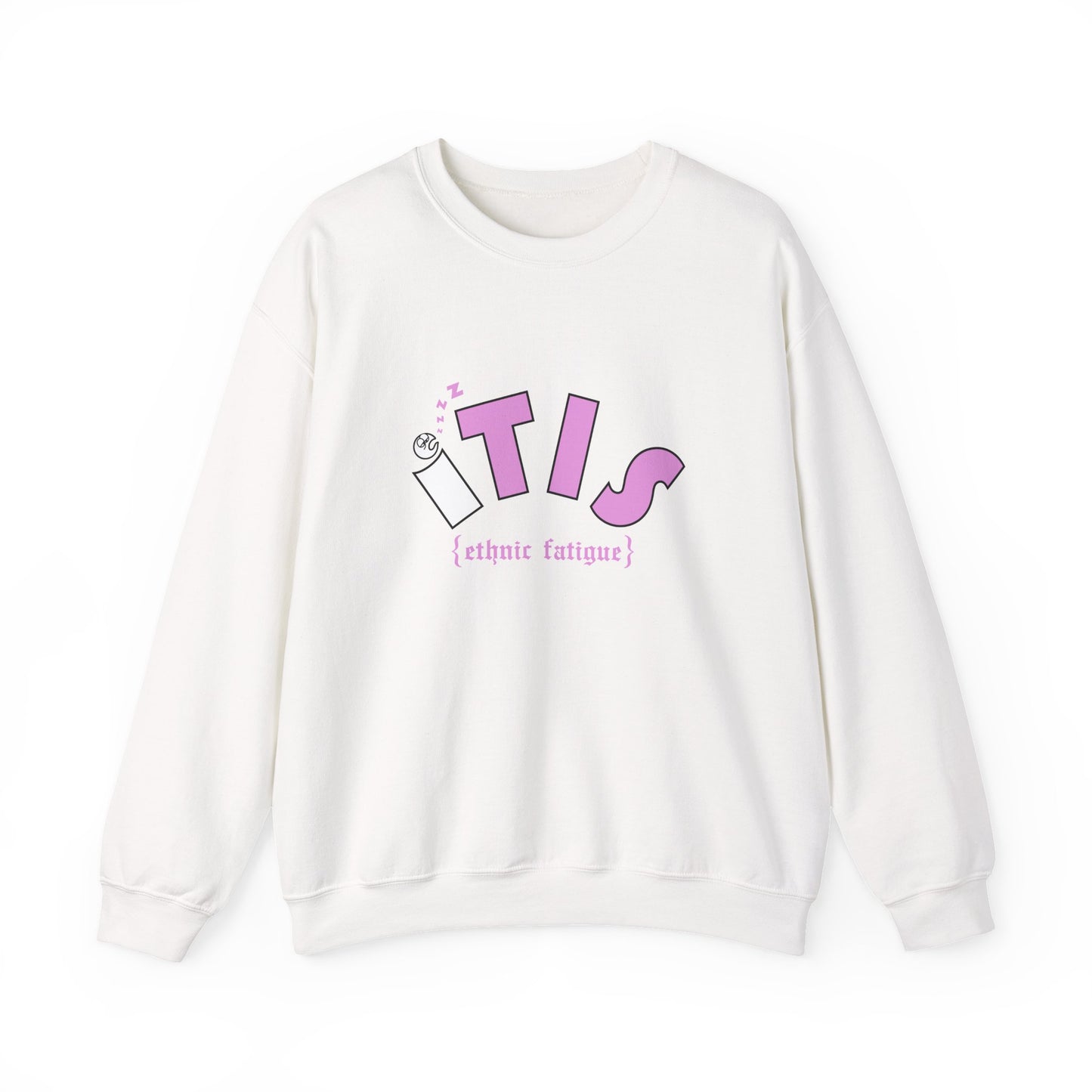 L.O.E.F ITIS Unisex Sweatshirt (White and Pink)