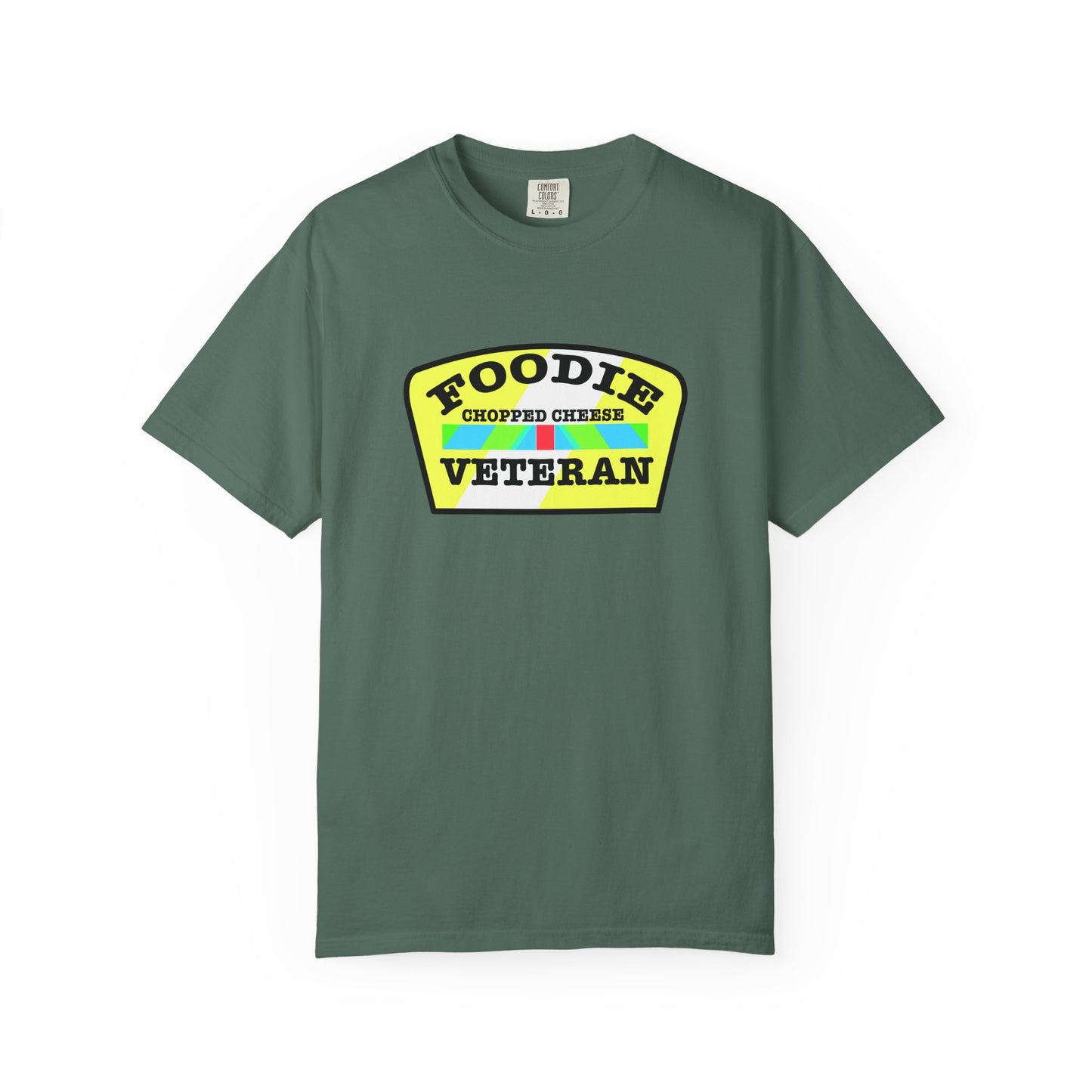 L.O.E.F Foodie Veteran Chopped Cheese Unisex Tee Shirt (Black and Yellow)