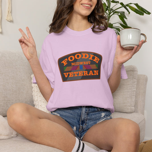 L.O.E.F Foodie Veteran MIDWEST Unisex Tee Shirt (Orange)