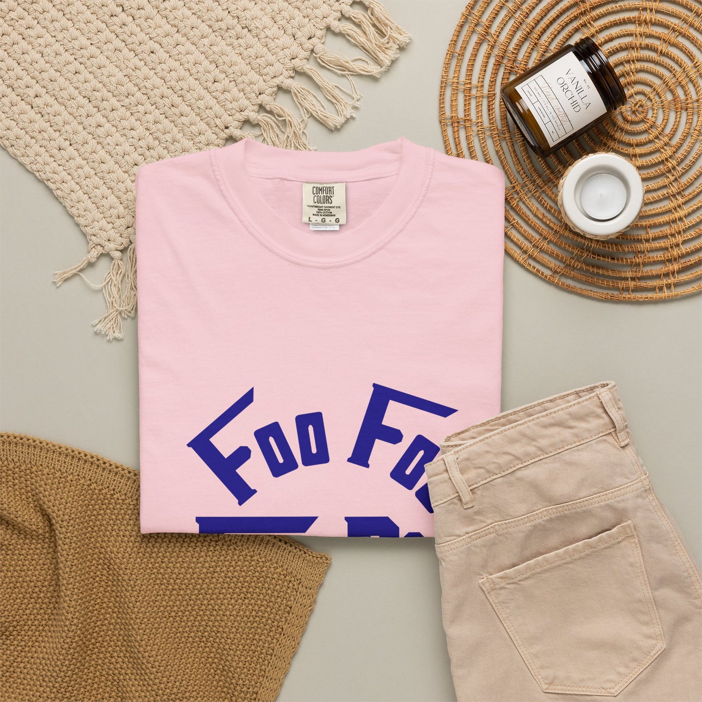 L.O.E.F FOO FOO FOODIE Unisex Tee shirt(Dark Blue)