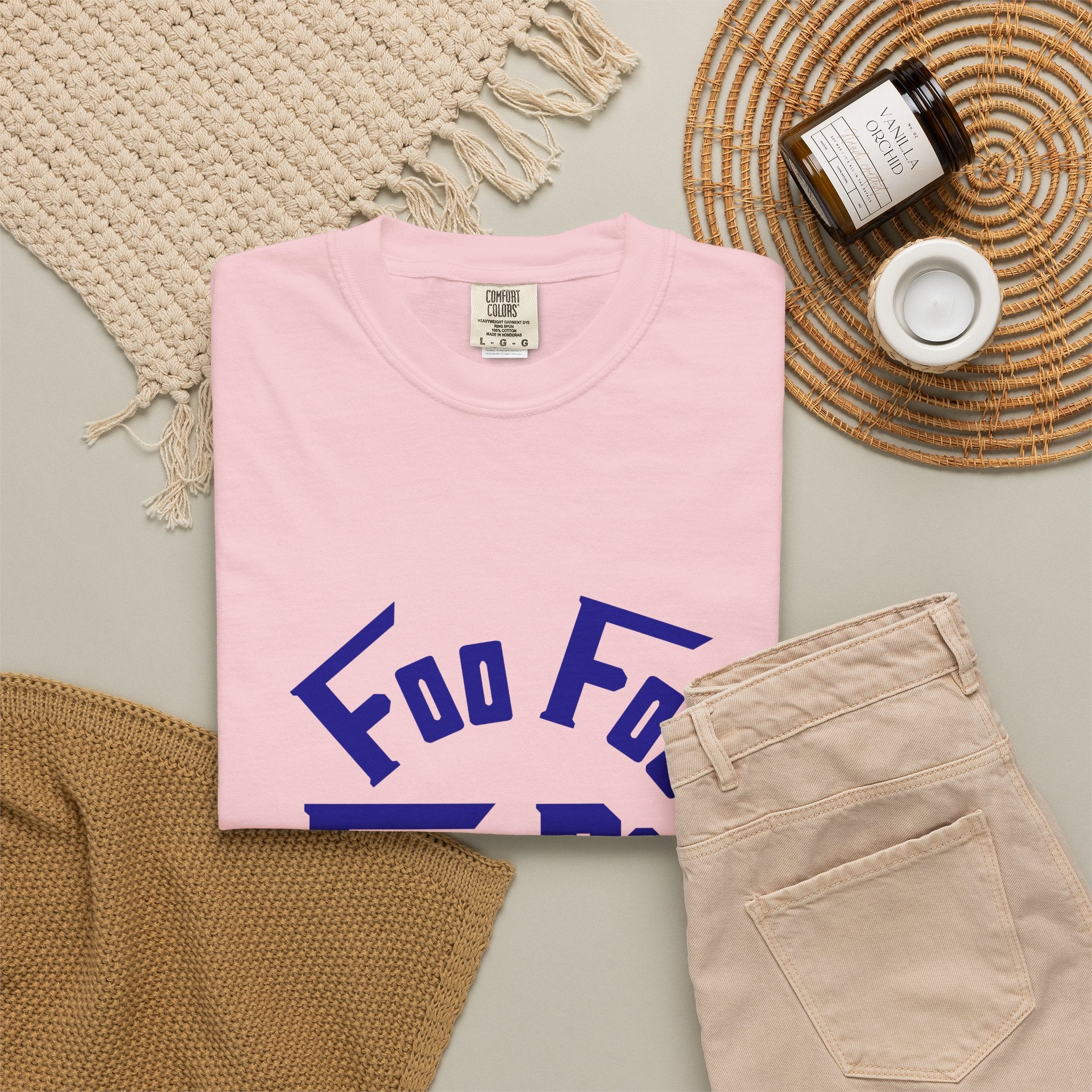 L.O.E.F FOO FOO FOODIE Unisex Tee shirt(Dark Blue)