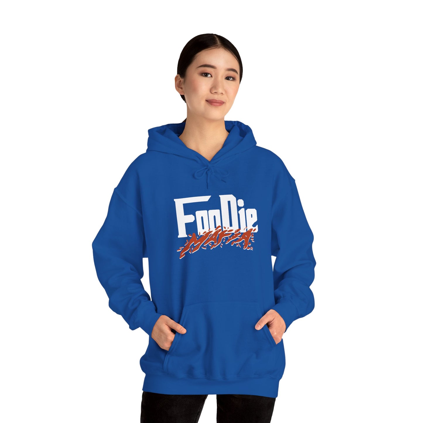 L.O.E.F White Foodie Mafia Unisex Hooded Sweatshirt (Rust)