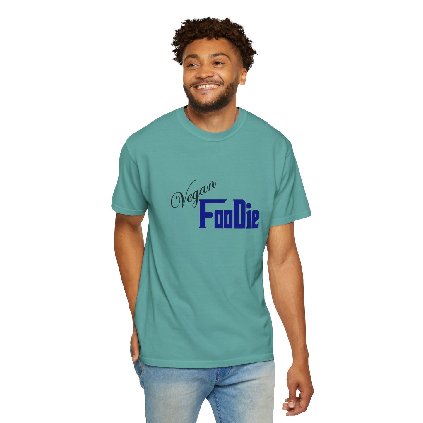 L.O.E.F Unisex Vegan Foodie Tee Shirt (Dark Blue)