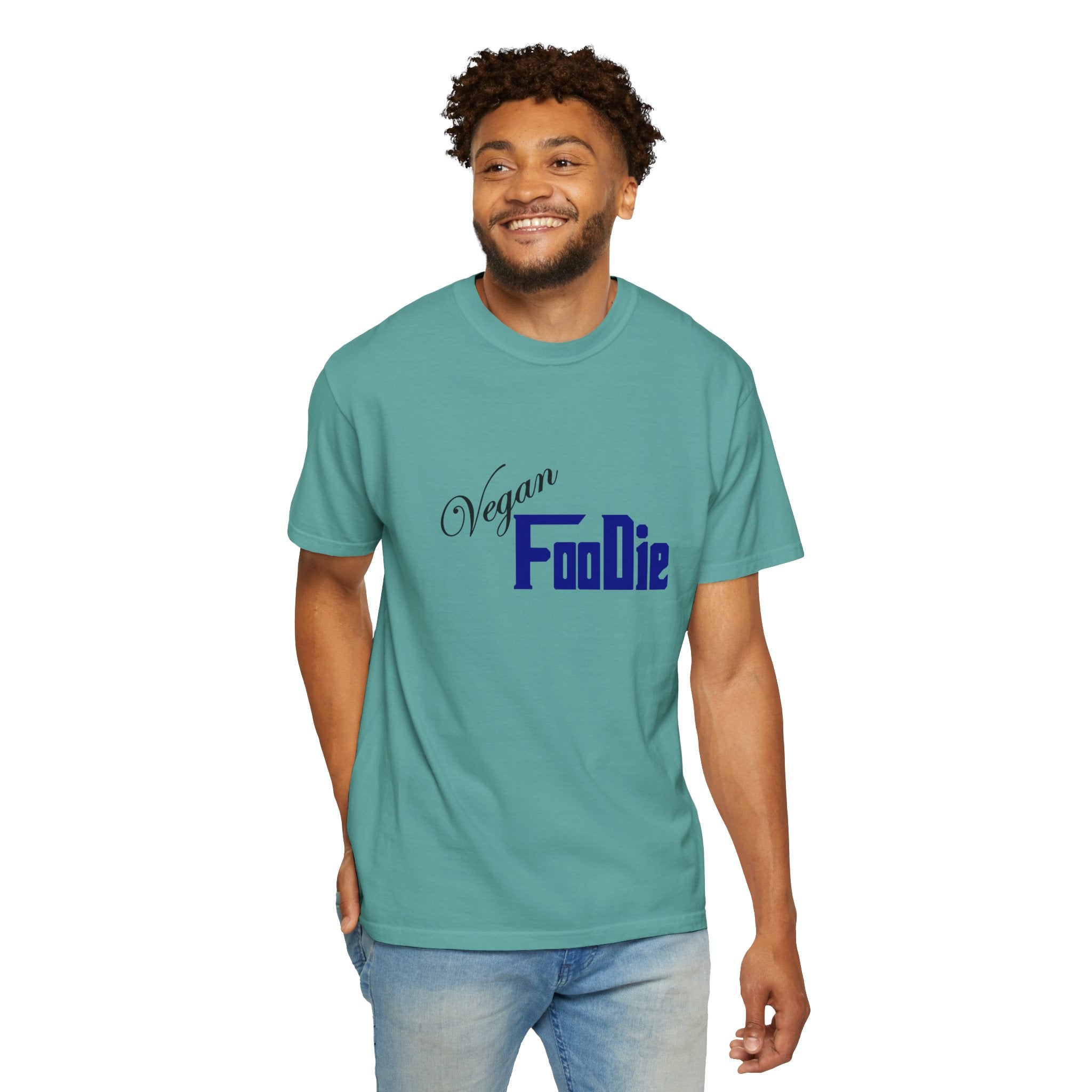 L.O.E.F Unisex Vegan Foodie Tee Shirt (Dark Blue)