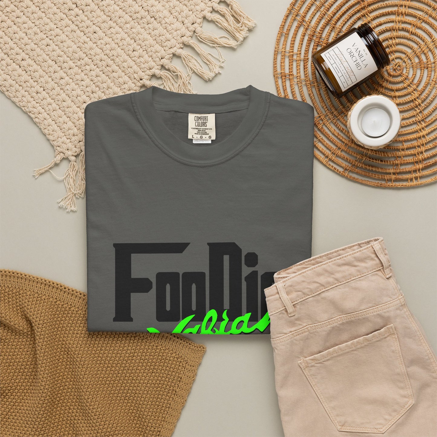 L.O.E.F Foodie Mafia Unisex Tee Shirt (Neon Green)