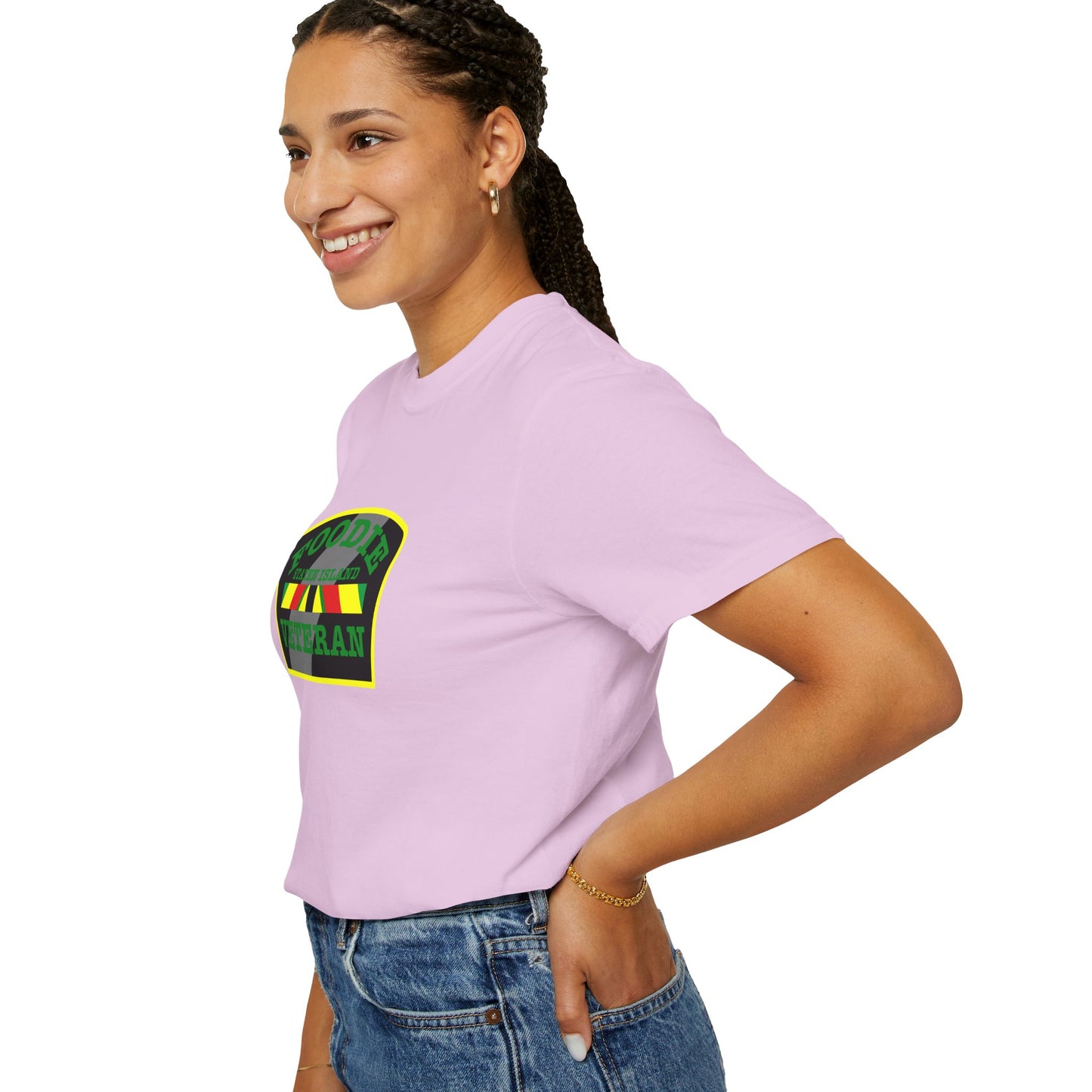 L.O.E.F Foodie Veteran STATEN ISLAND Unisex Tee Shirt (Green)