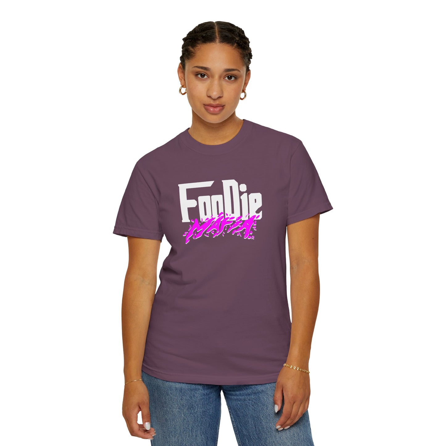 L.O.E.F Foodie Mafia Unisex Tee Shirt  (Purple)