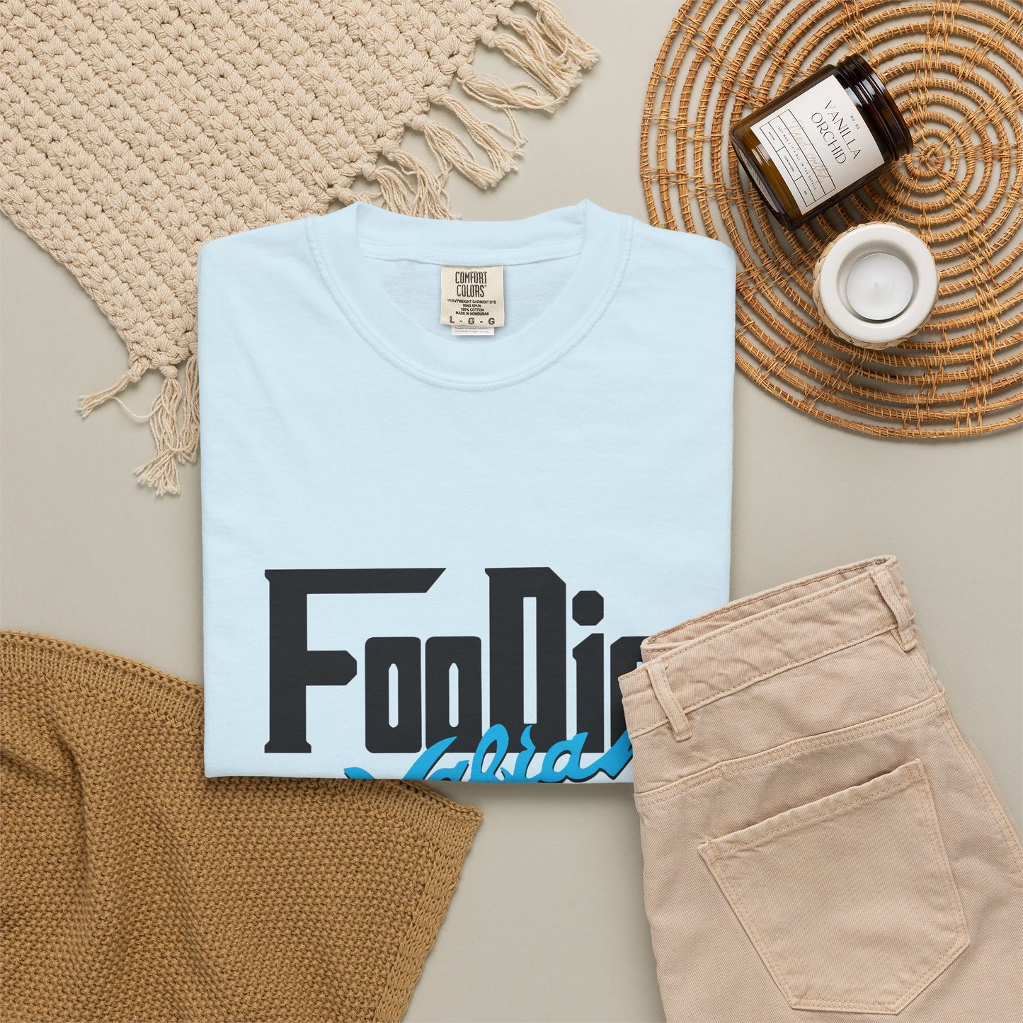 L.O.E.F Foodie Mafia Unisex Tee Shirt (Apricot)