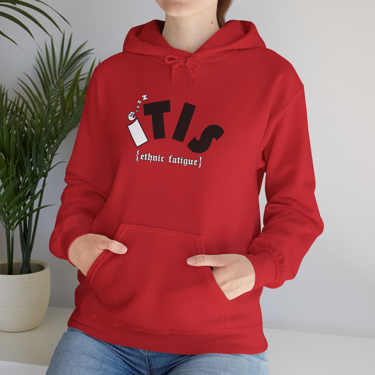 L.O.E.F ITIS Unisex Hooded Sweatshirt (White and Black)