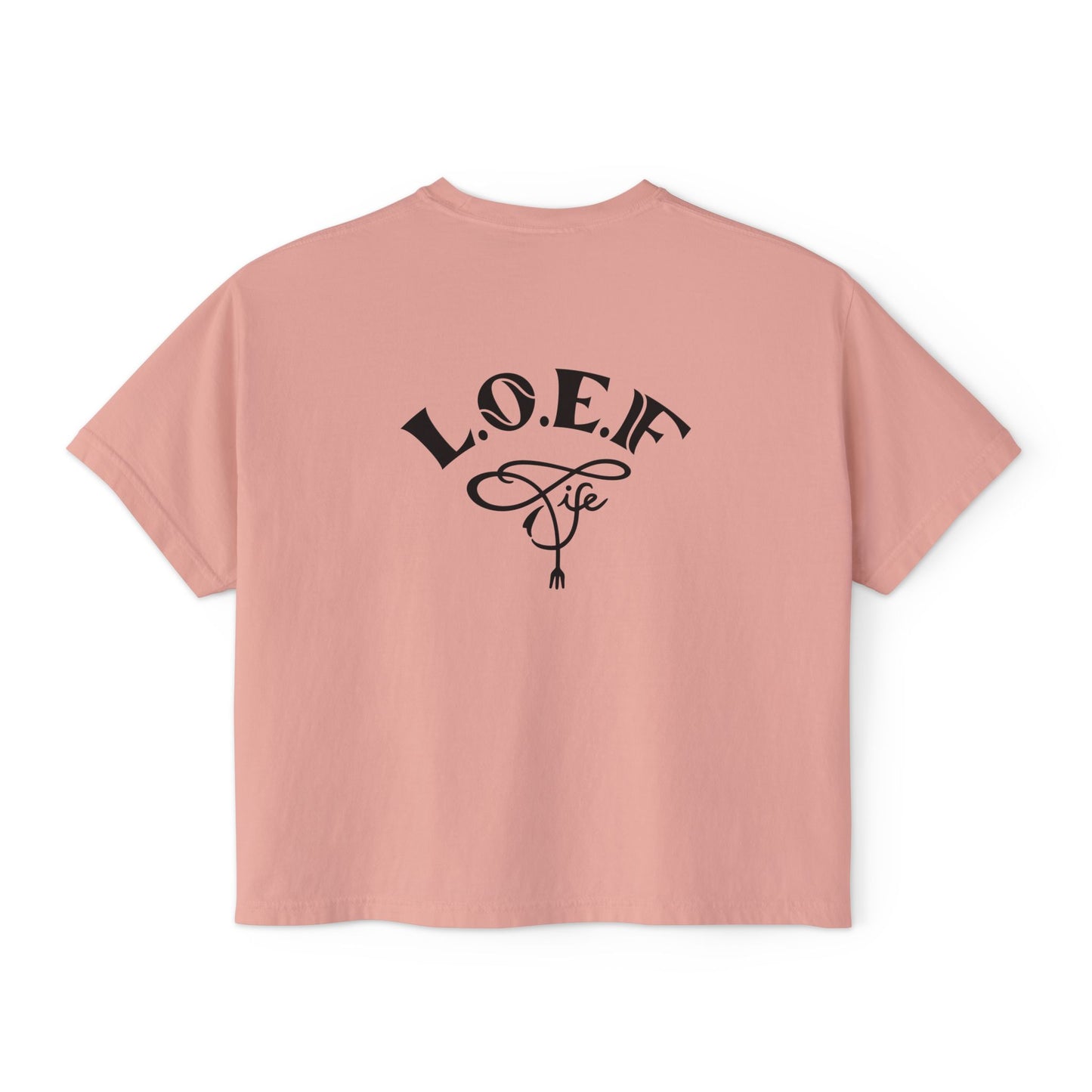 L.O.E.F Foodie 4Life Vegan Boxy Tee (Fuchsia)