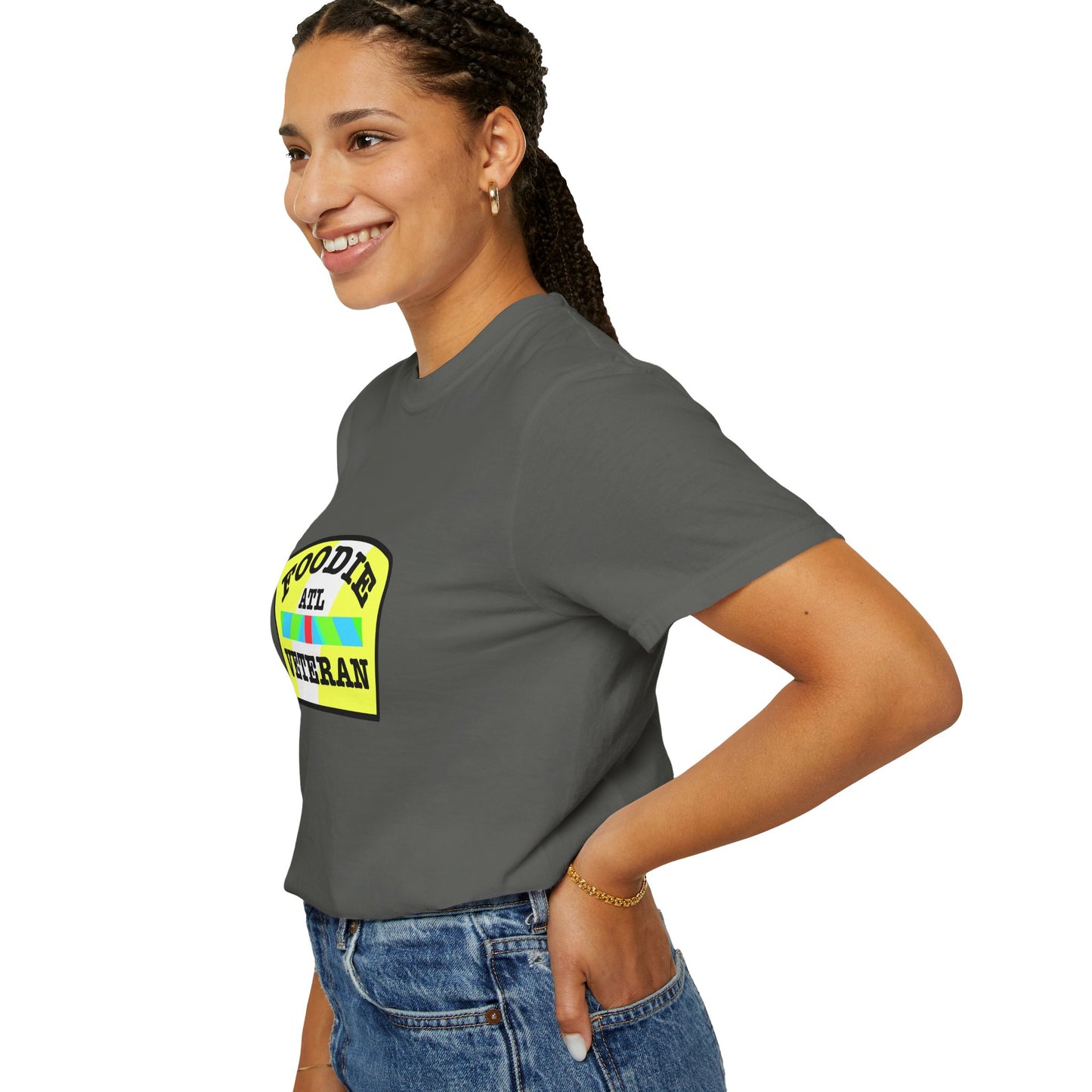 L.O.E.F Foodie Veteran ATL Unisex Tee Shirt (Yellow and Black)