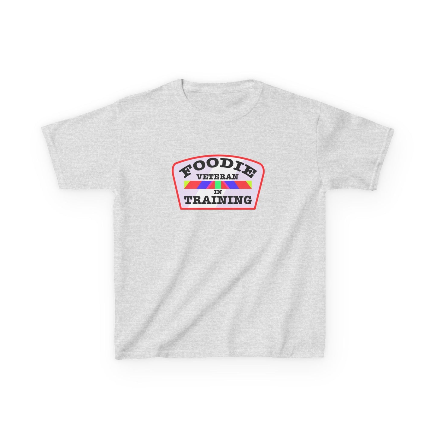L.O.E.F Foodie Veteran In Training Kids Tee Shirt (Soft Pink)