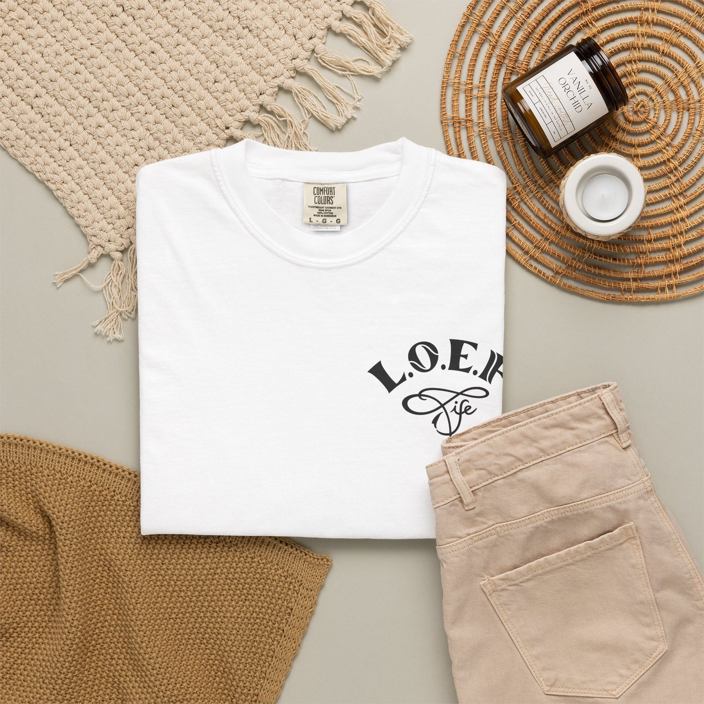 L.O.E.F Foodie 4Life Vegan Unisex Tee Shirt (Machalite Green)