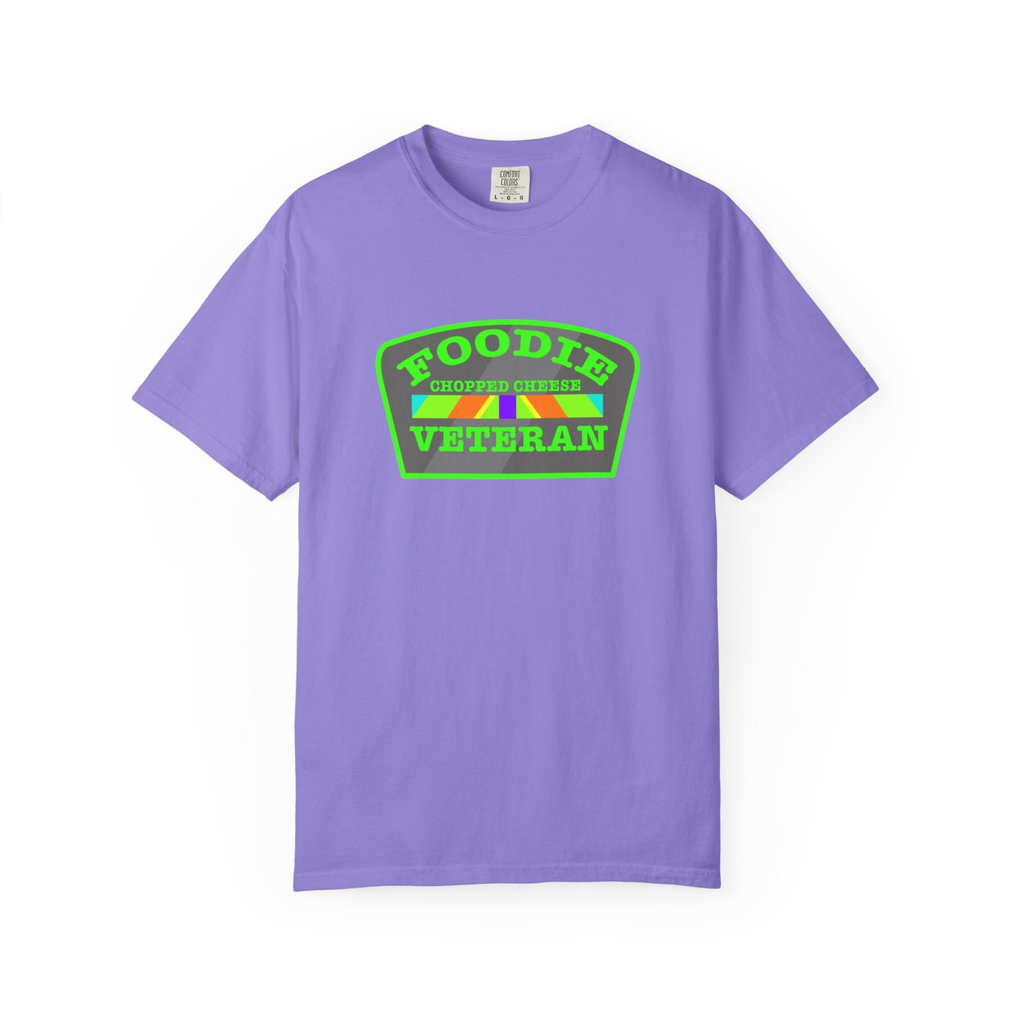 L.O.E.F Foodie Veteran Chopped Cheese Unisex Tee Shirt (Neon Green)