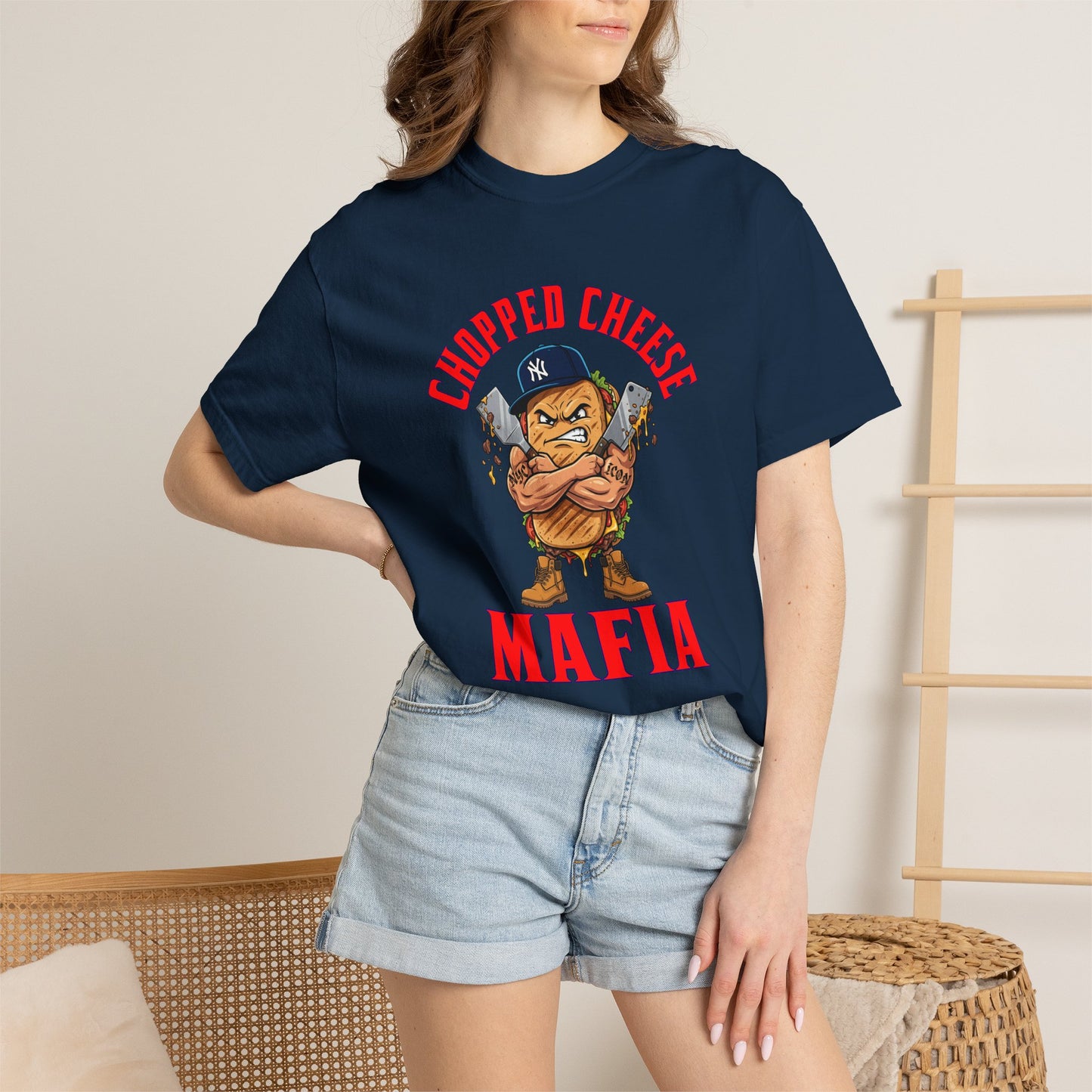L.O.E.F Mafia Chopped Cheese Unisex Tee Shirt (Red)