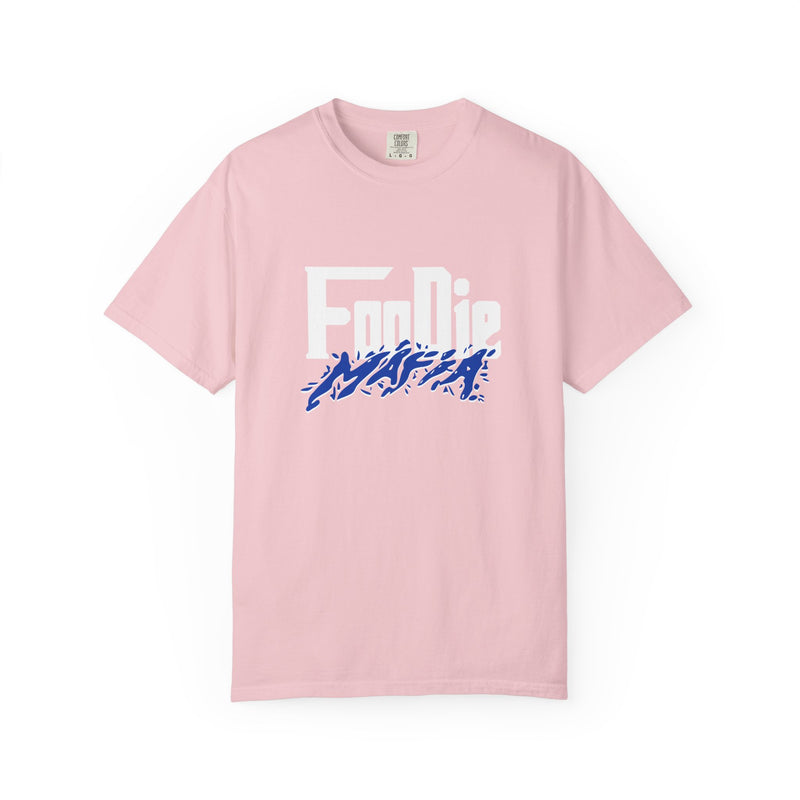 L.O.E.F White Foodie Mafia Unisex Tee shirt (Cobalt Blue)