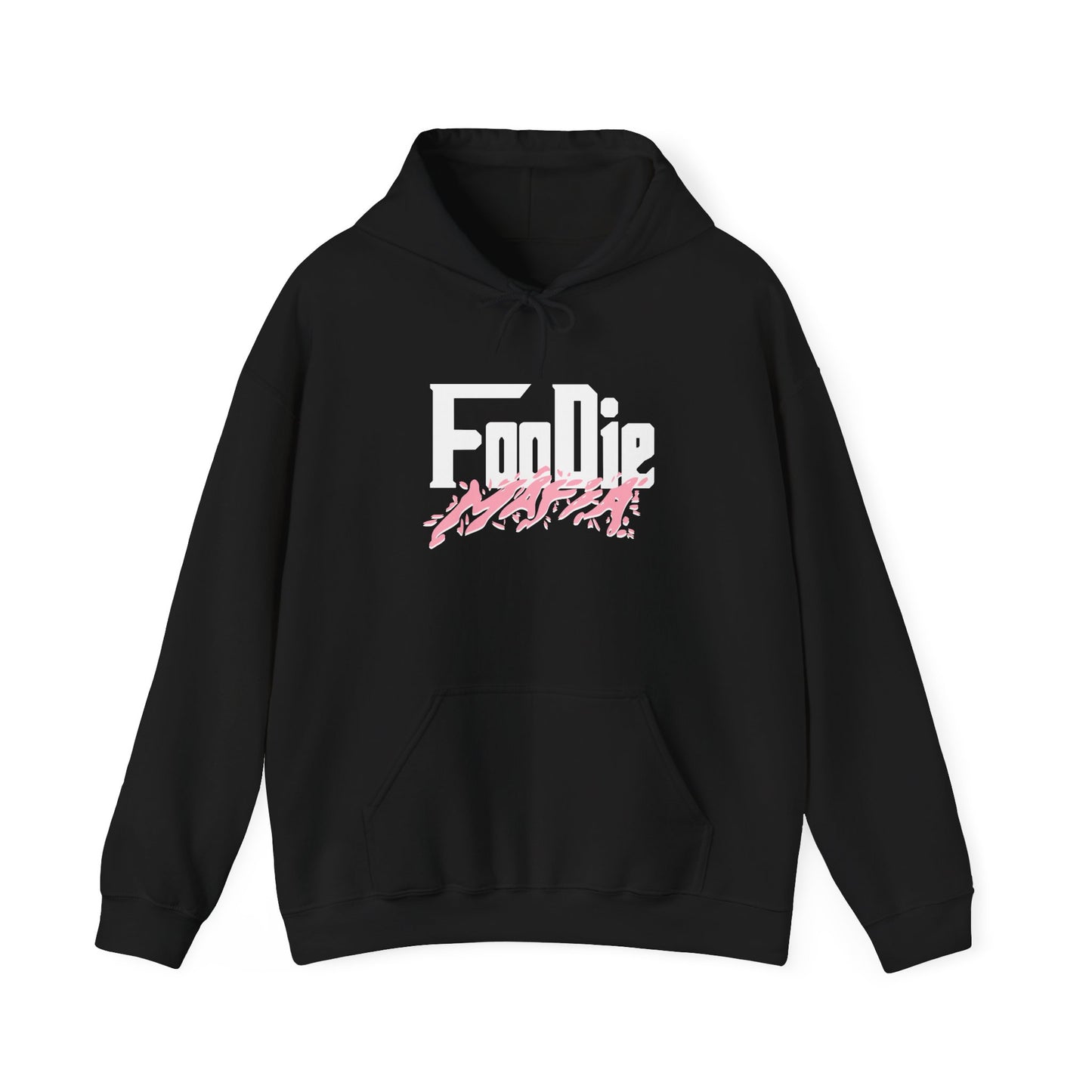 L.O.E.F White Foodie Mafia Unisex Hooded Sweatshirt (Soft Pink)