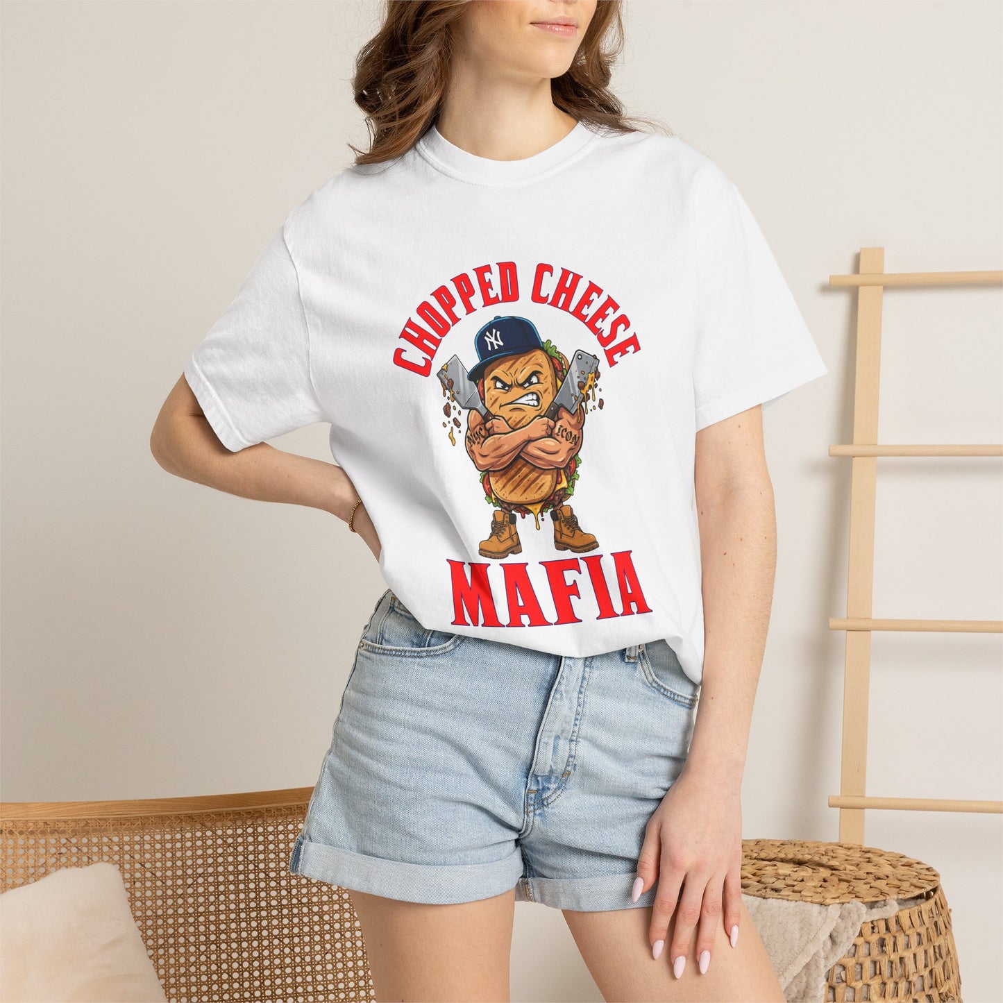 L.O.E.F Mafia Chopped Cheese Unisex Tee Shirt (Red)