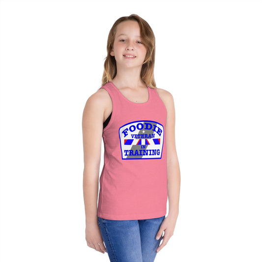 L.O.E.F Foodie Veteran In Training Kids Tank Top (Blue)