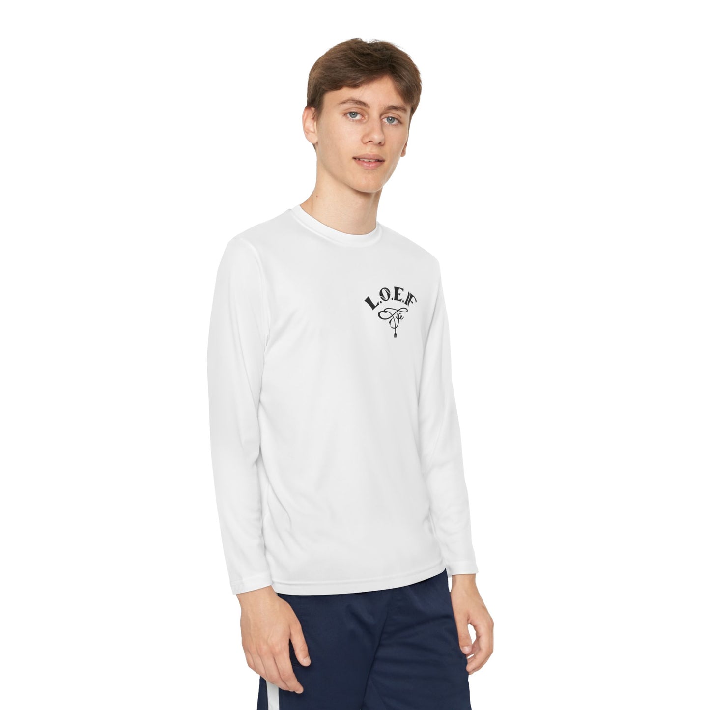 L.O.E.F Foodie 4Life Young Long Sleeve Tee  (Sky Blue)