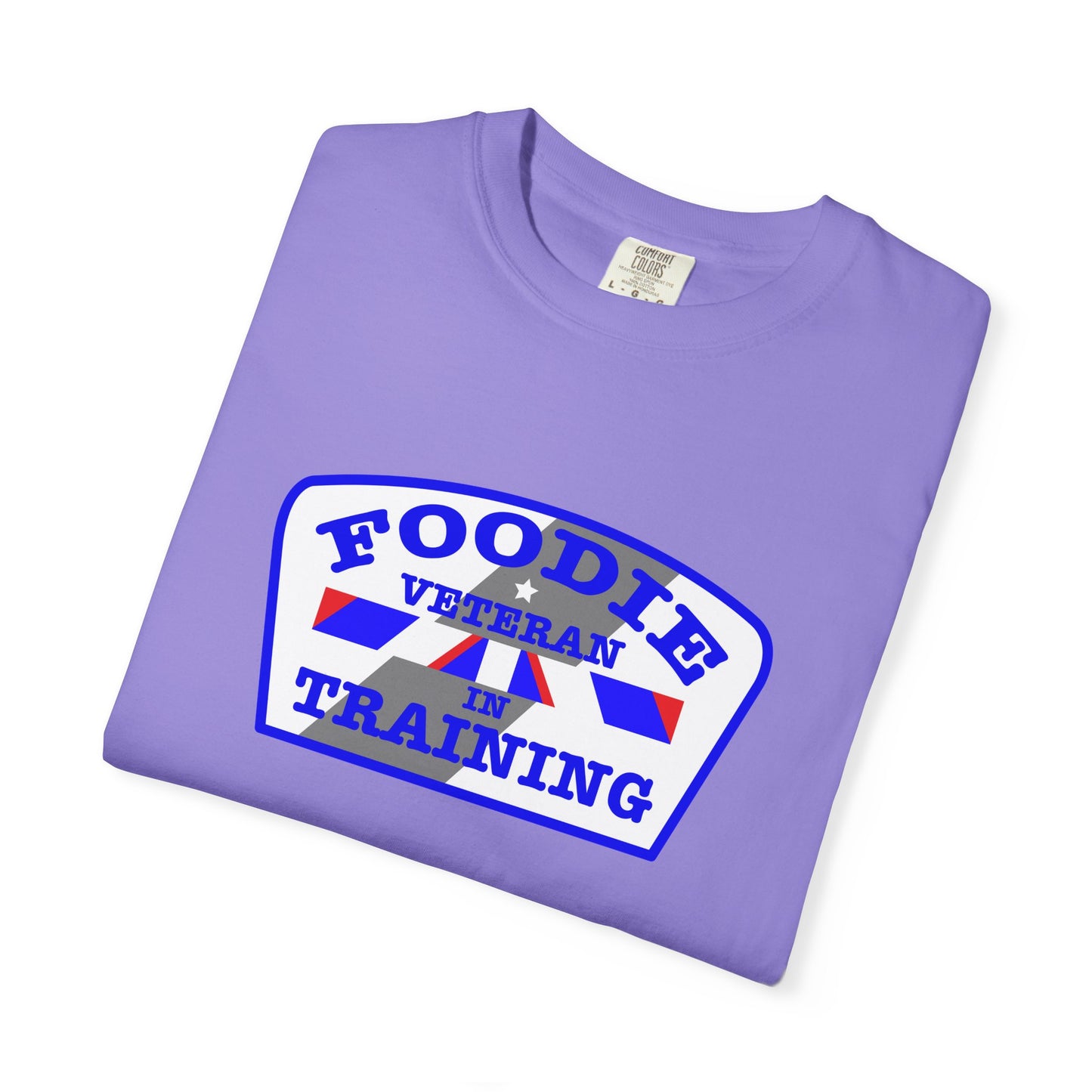 L.O.E.F Foodie Veteran IN TRAINING Unisex Tee Shirt (Blue)