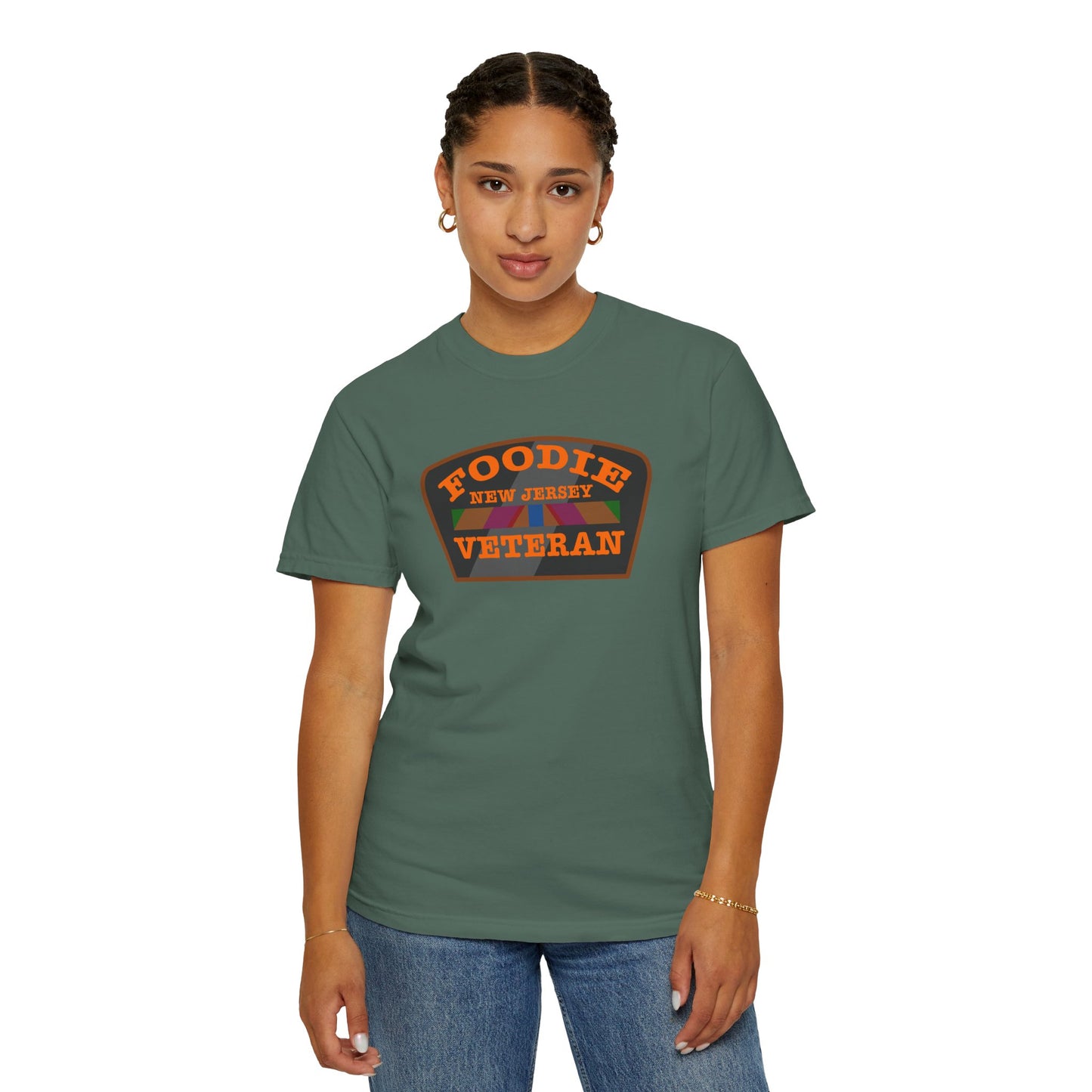 L.O.E.F Foodie Veteran NEW JERSEY Unisex Tee Shirt (Orange)
