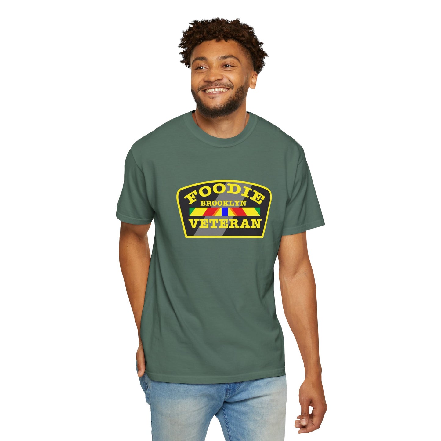 L.O.E.F Foodie Veteran BROOKLYN Unisex Tee Shirt (Yellow)