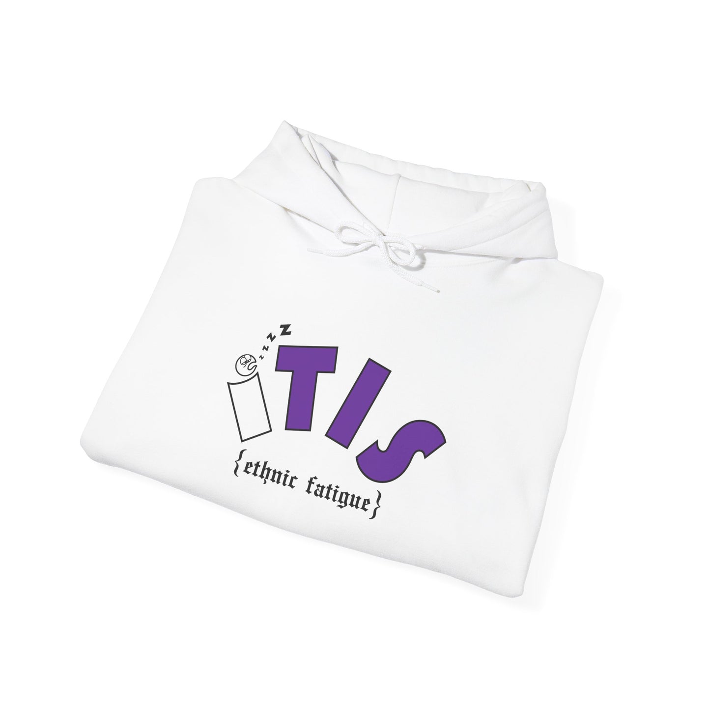 L.O.E.F ITIS Unisex Hooded Sweatshirt (White and Purple)