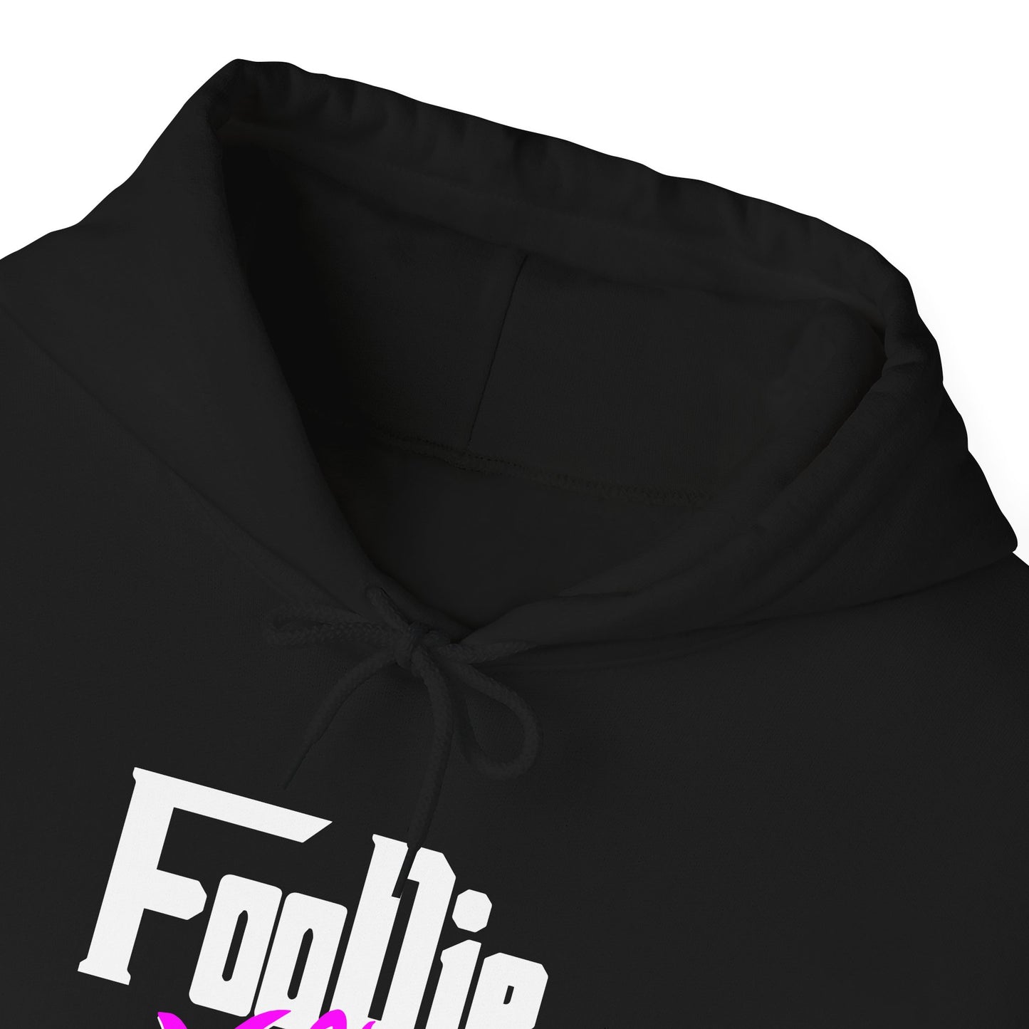 L.O.E.F White Foodie Mafia Unisex Hooded Sweatshirt (Fuchsia)
