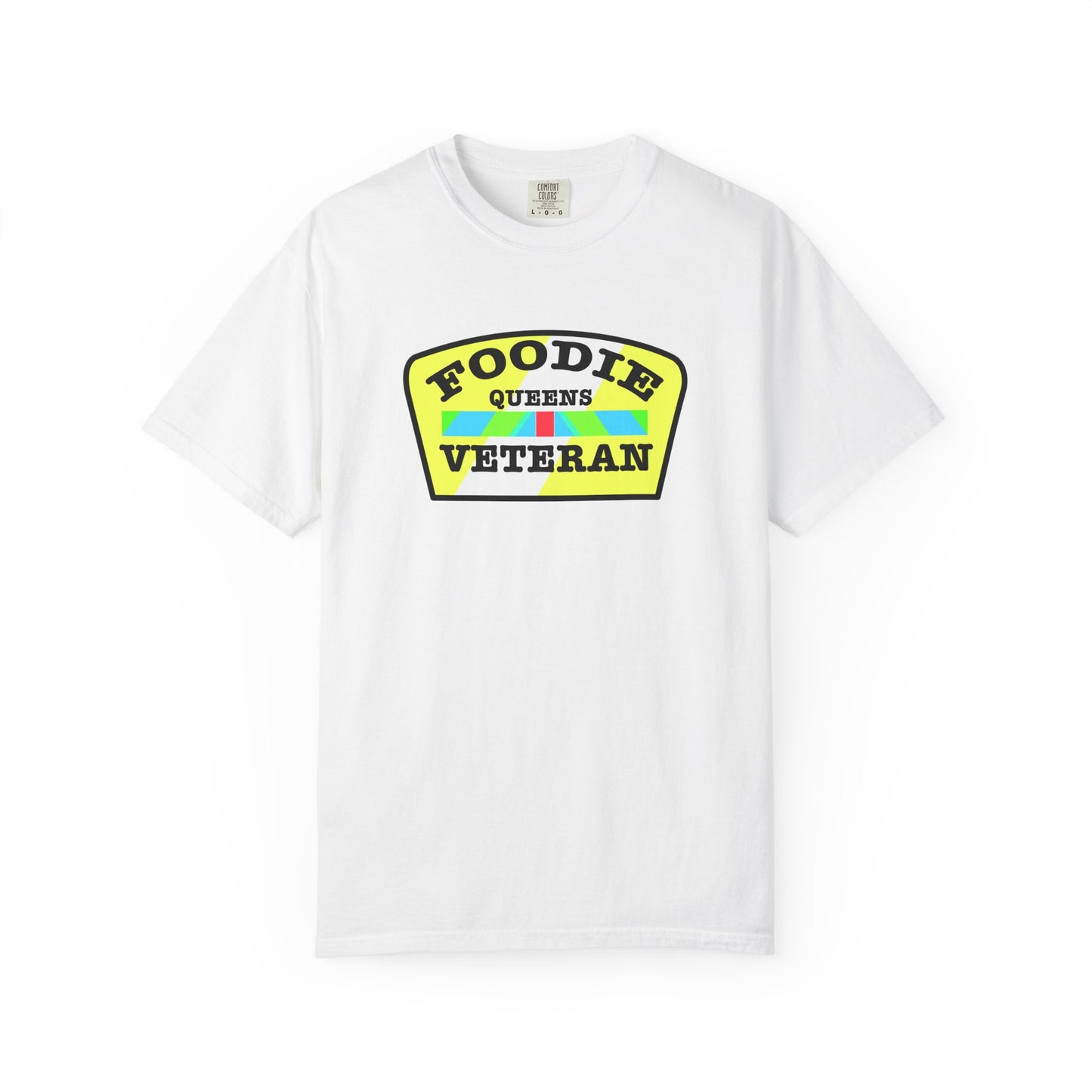 L.O.E.F Foodie Veteran QUEENS Unisex Tee Shirt (Yellow and Black)