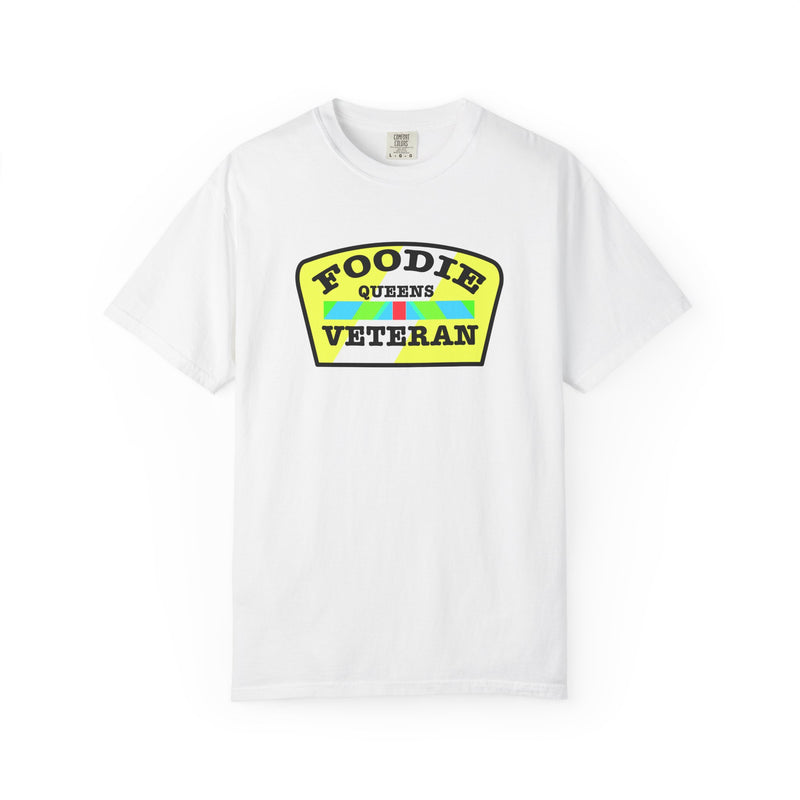 L.O.E.F Foodie Veteran QUEENS Unisex Tee Shirt (Yellow and Black)