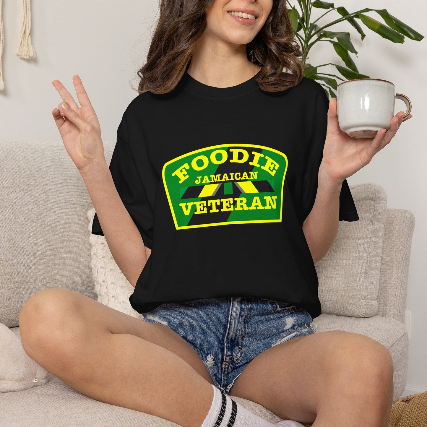 L.O.E.F Foodie Veteran Jamaican Unisex Tee Shirt