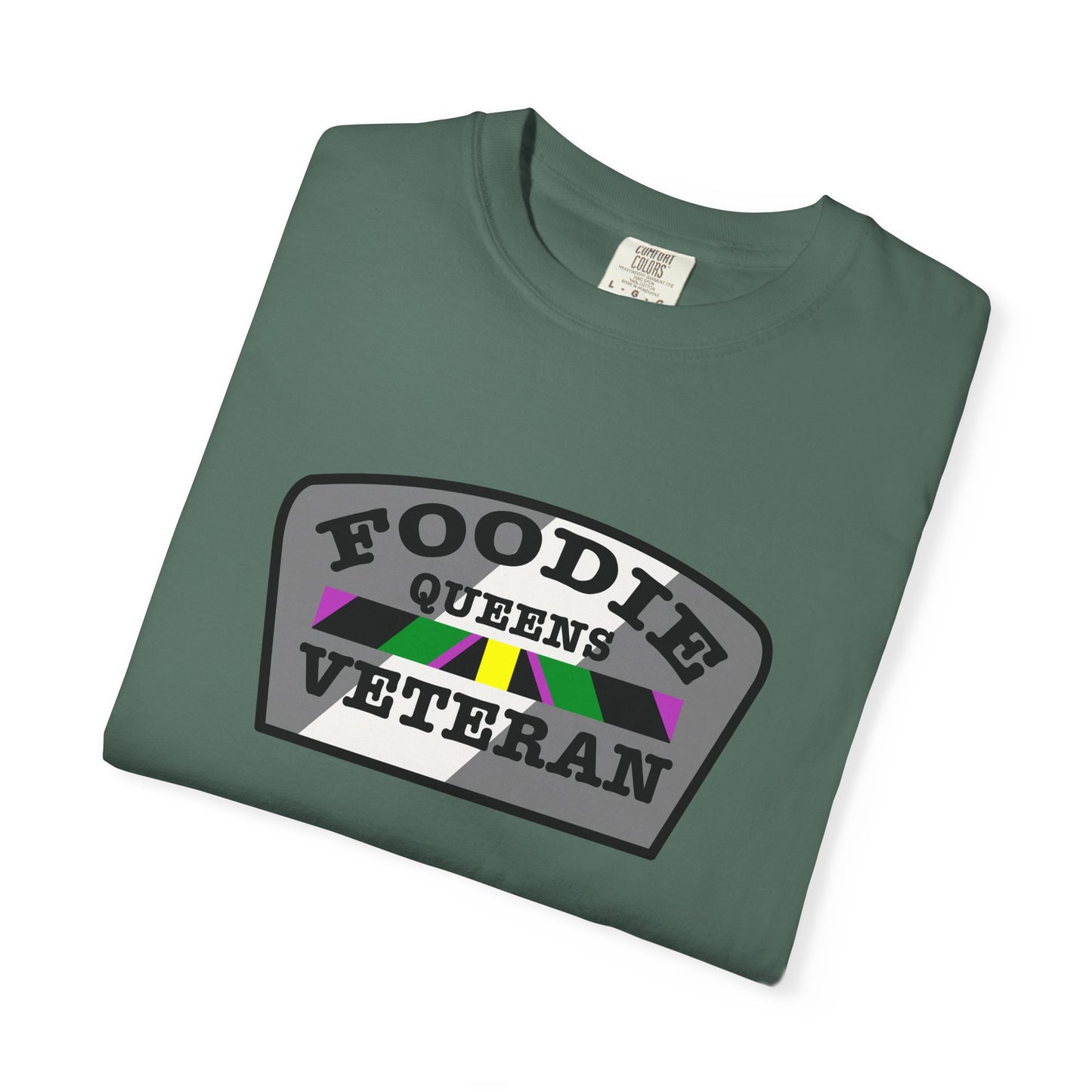 L.O.E.F Foodie Veteran Queens Unisex Tee Shirt (Gray)