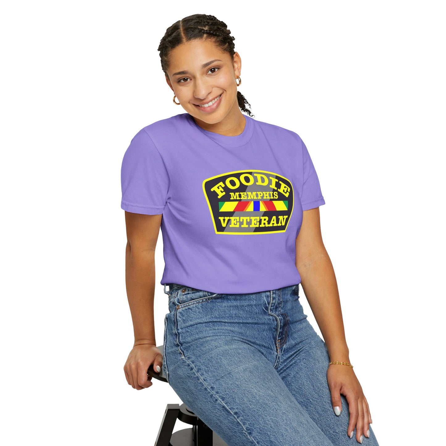L.O.E.F Foodie Veteran MEMPHIS Unisex Tee Shirt (Yellow)