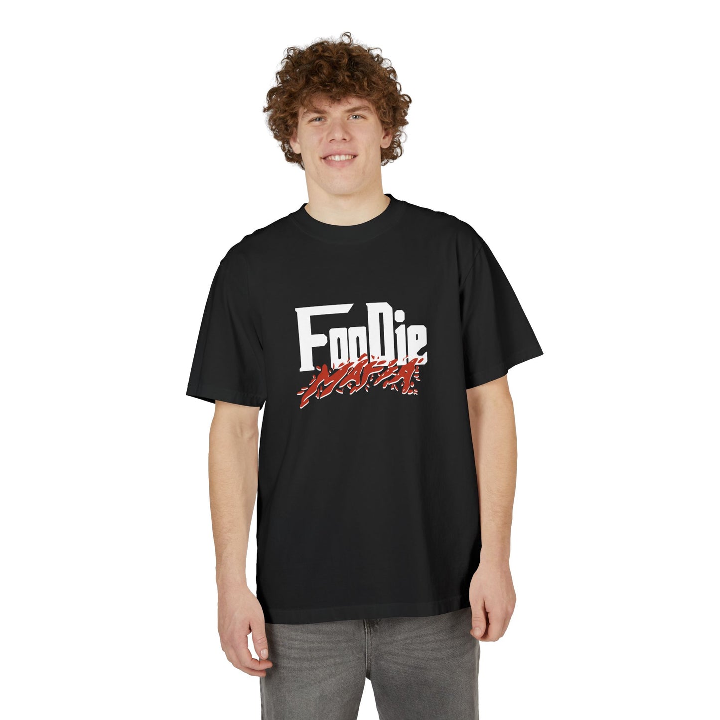 L.O.E.F White Foodie Mafia Unisex Tee shirt (Blood Orange)