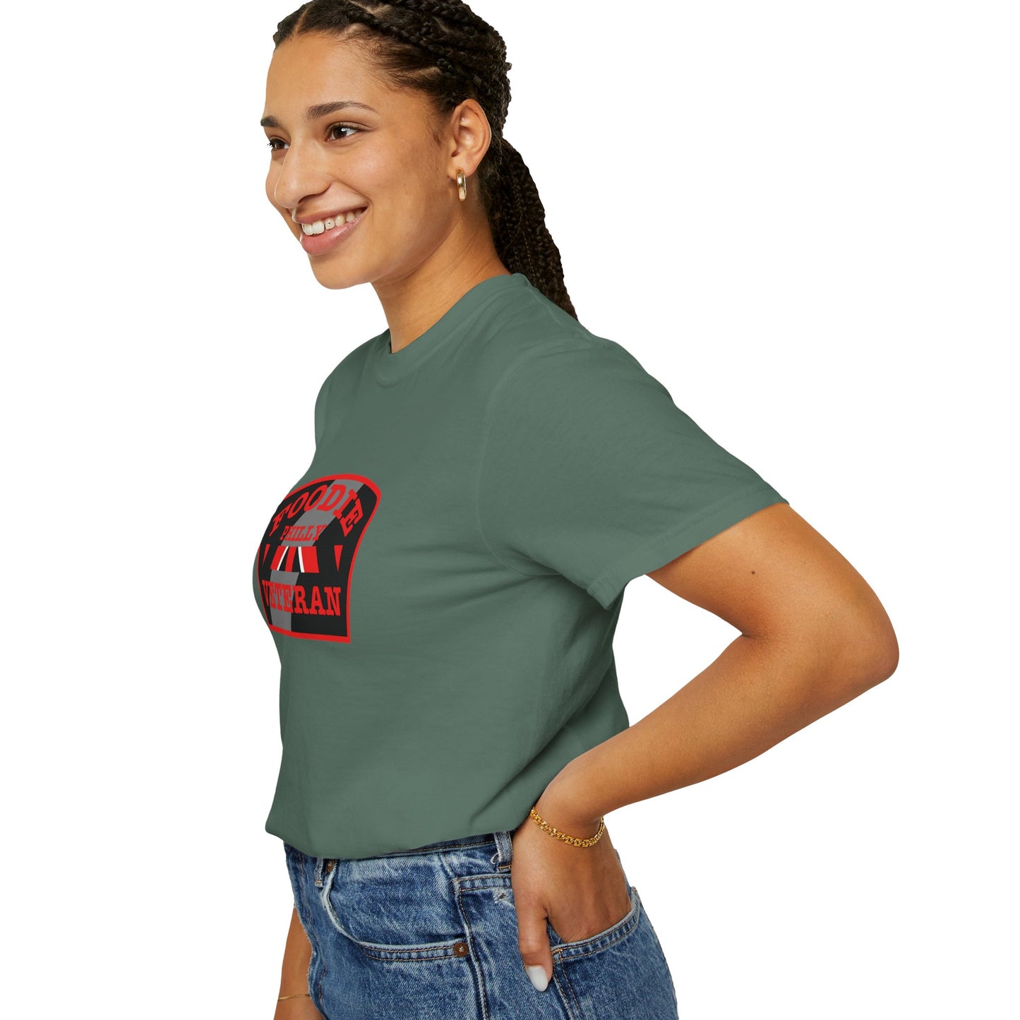 L.O.E.F Foodie Veteran PHILLY Unisex Tee Shirt (Red)