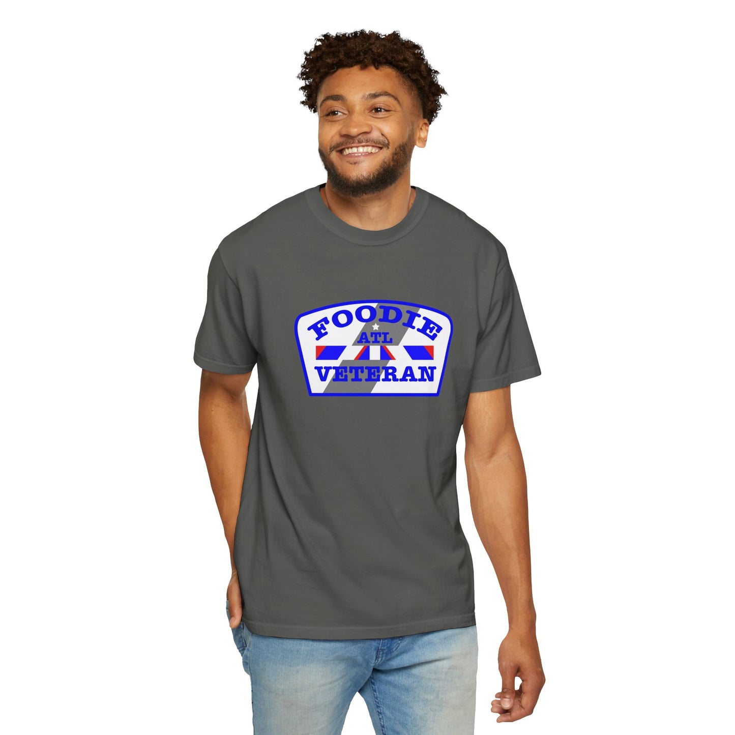 L.O.E.F Foodie Veteran ATL Unisex Tee Shirt (Blue)