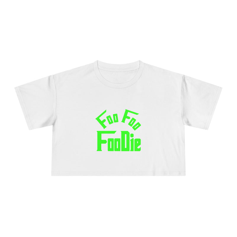 L.O.E.F FOO FOO FOODIE Women Crop Tee(Neon Green)