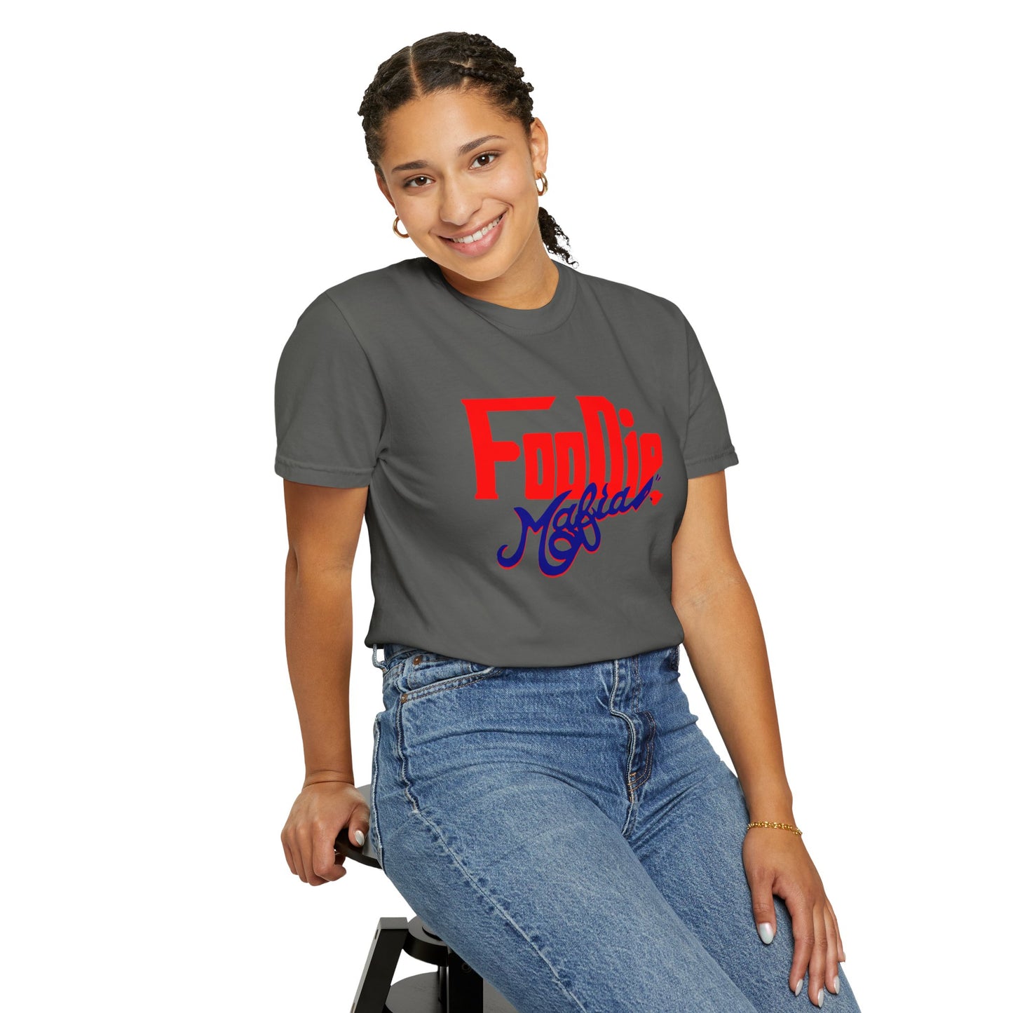 L.O.E.F Red Foodie Mafia Unisex Tee shirt (Dark Blue)